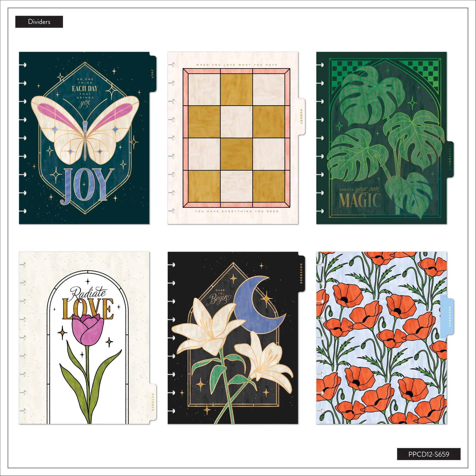 2026–2027 SPECIALTY Tinted Mosaic Customizable Planner - Classic Dashboard Layout - 12 Months - Image 15