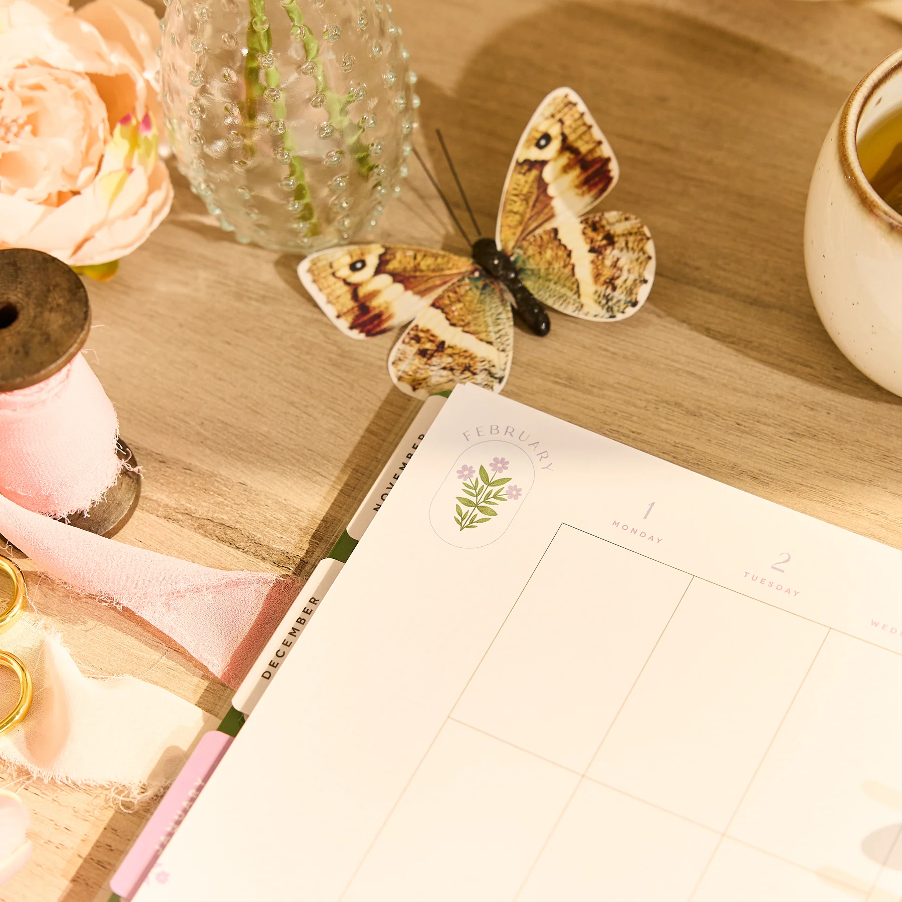 2026–2027 Spring Tapestry Customizable Planner - Classic Vertical Layout - 12 Months - Image 11