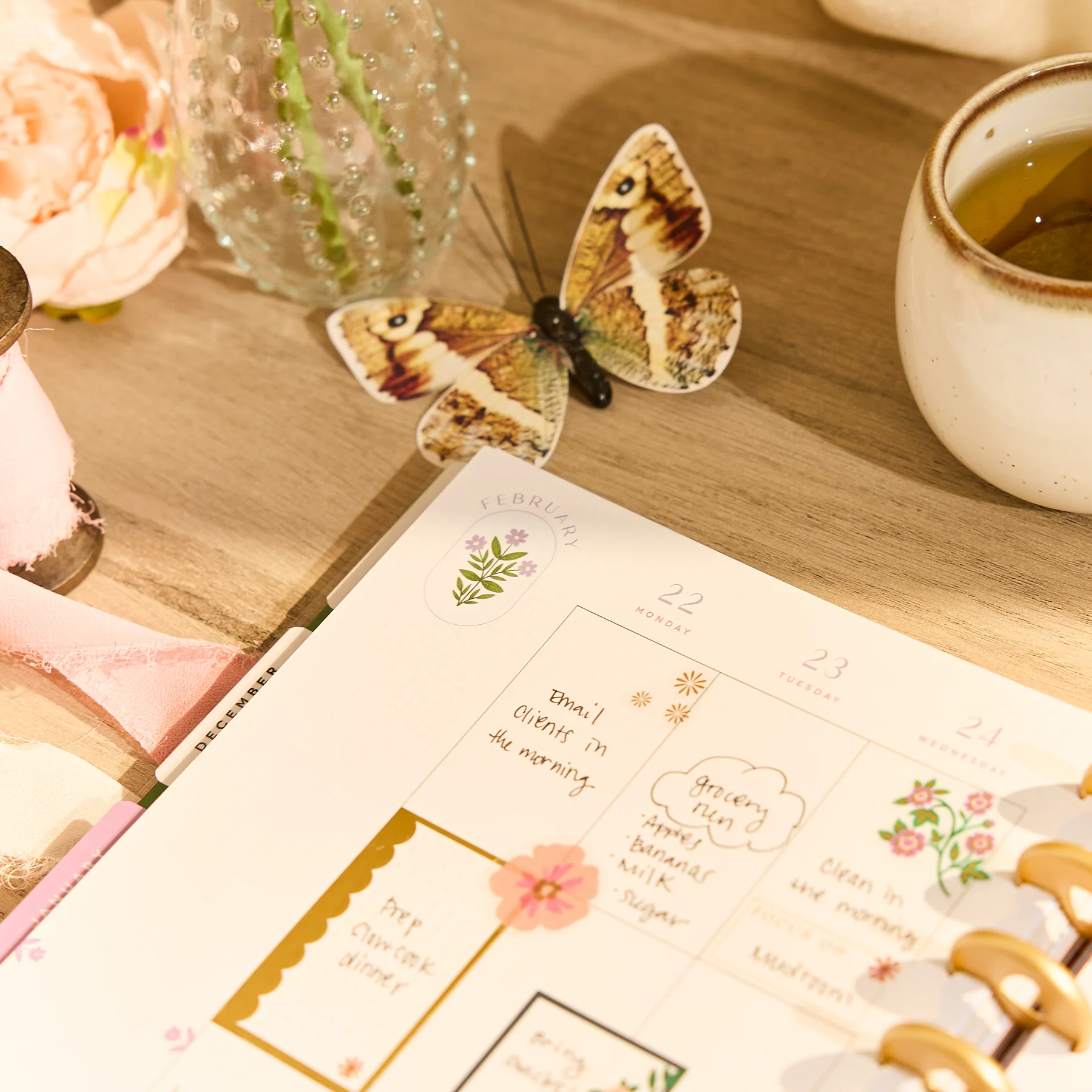 2026–2027 Spring Tapestry Customizable Planner - Classic Vertical Layout - 12 Months - Image 5