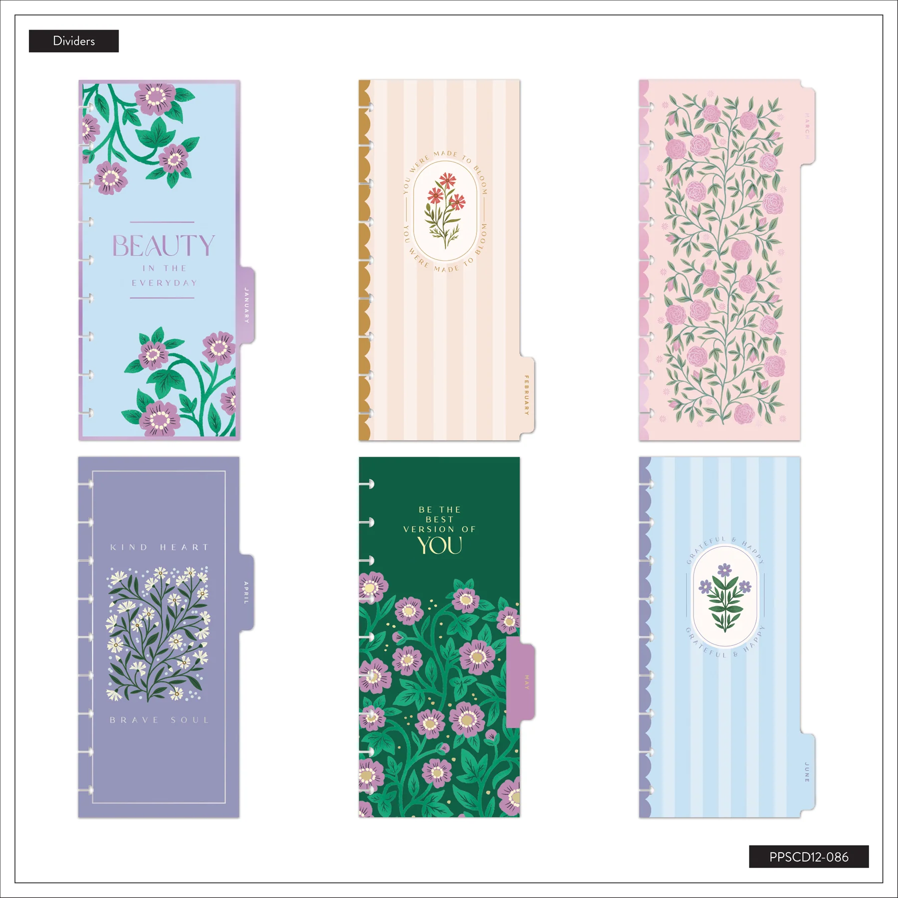 2026–2027 Spring Tapestry Customizable Planner - Skinny Classic Horizontal Layout - 12 Months - Image 12