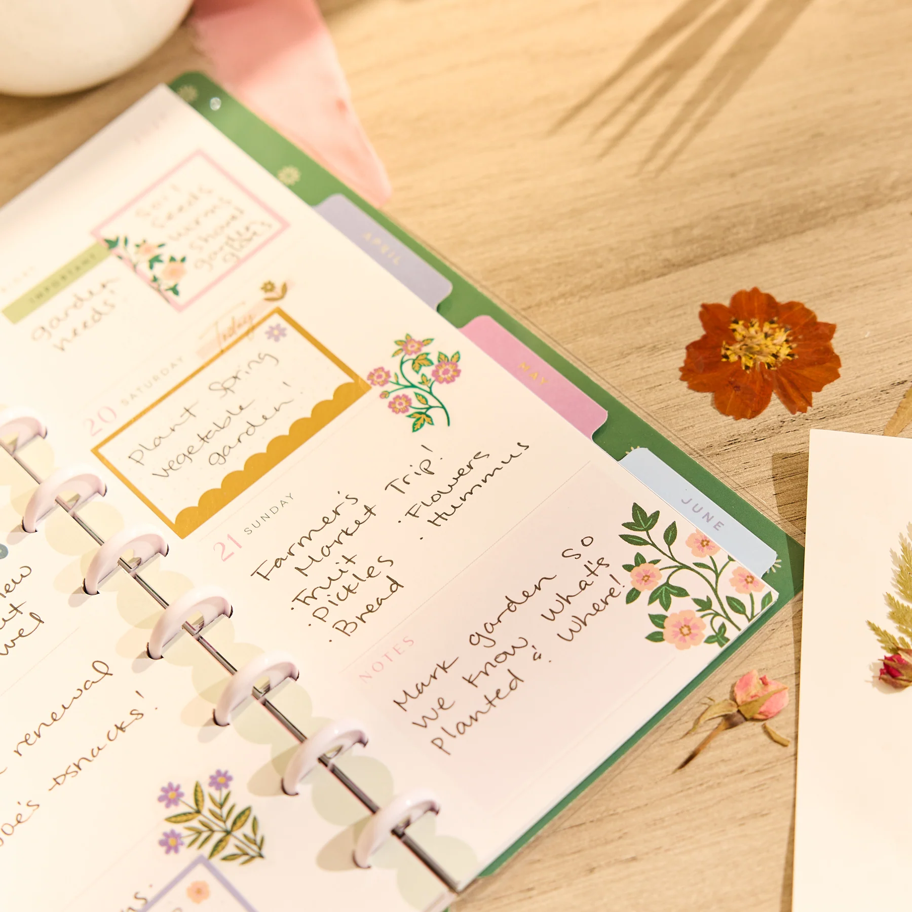 2026–2027 Spring Tapestry Customizable Planner - Skinny Classic Horizontal Layout - 12 Months - Image 6