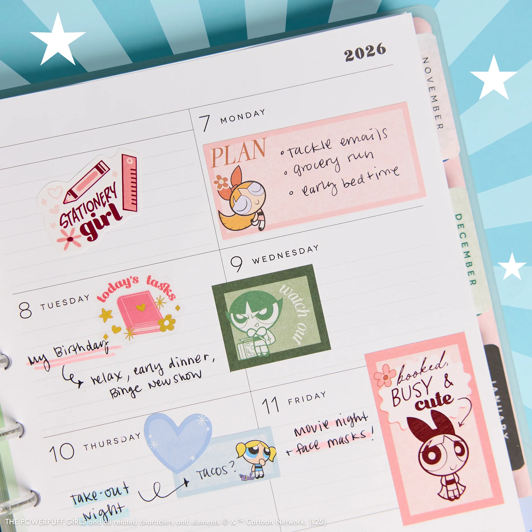 2026–2027 The Powerpuff Girls Customizable Planner - Classic Dashboard Layout - 12 Months - Image 11