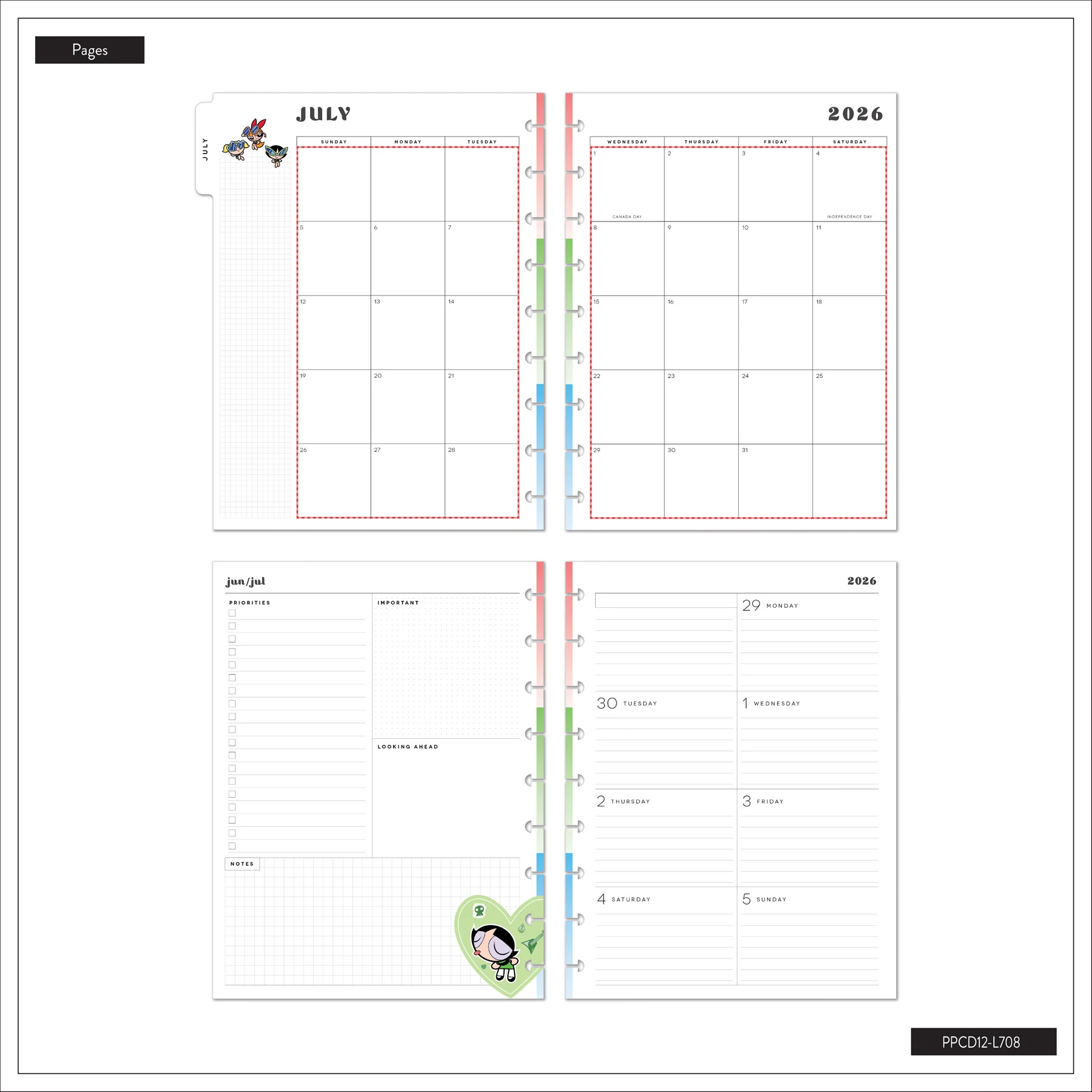 2026–2027 The Powerpuff Girls Customizable Planner - Classic Dashboard Layout - 12 Months - Image 23
