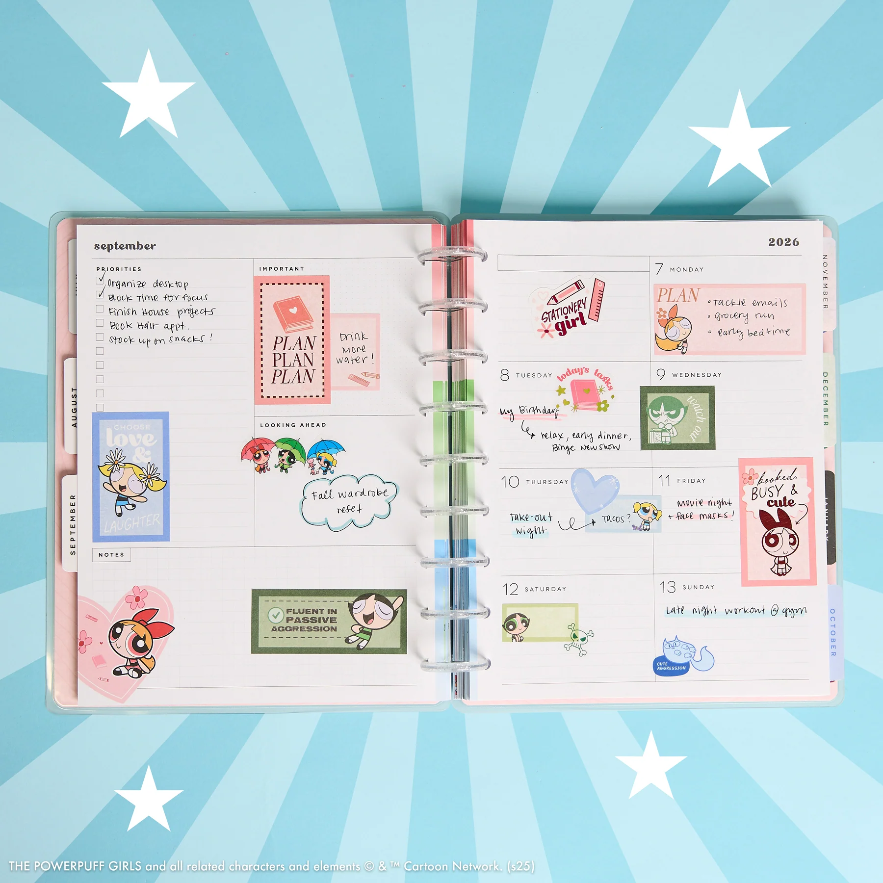 2026–2027 The Powerpuff Girls Customizable Planner - Classic Dashboard Layout - 12 Months - Image 9