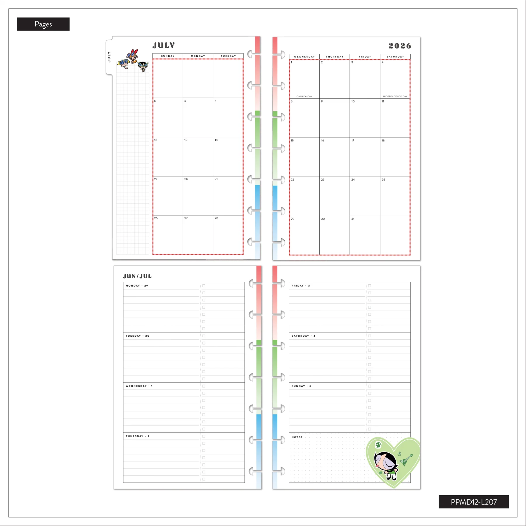 2026–2027 The Powerpuff Girls Customizable Planner - Mini Horizontal Layout - 12 Months - Image 15