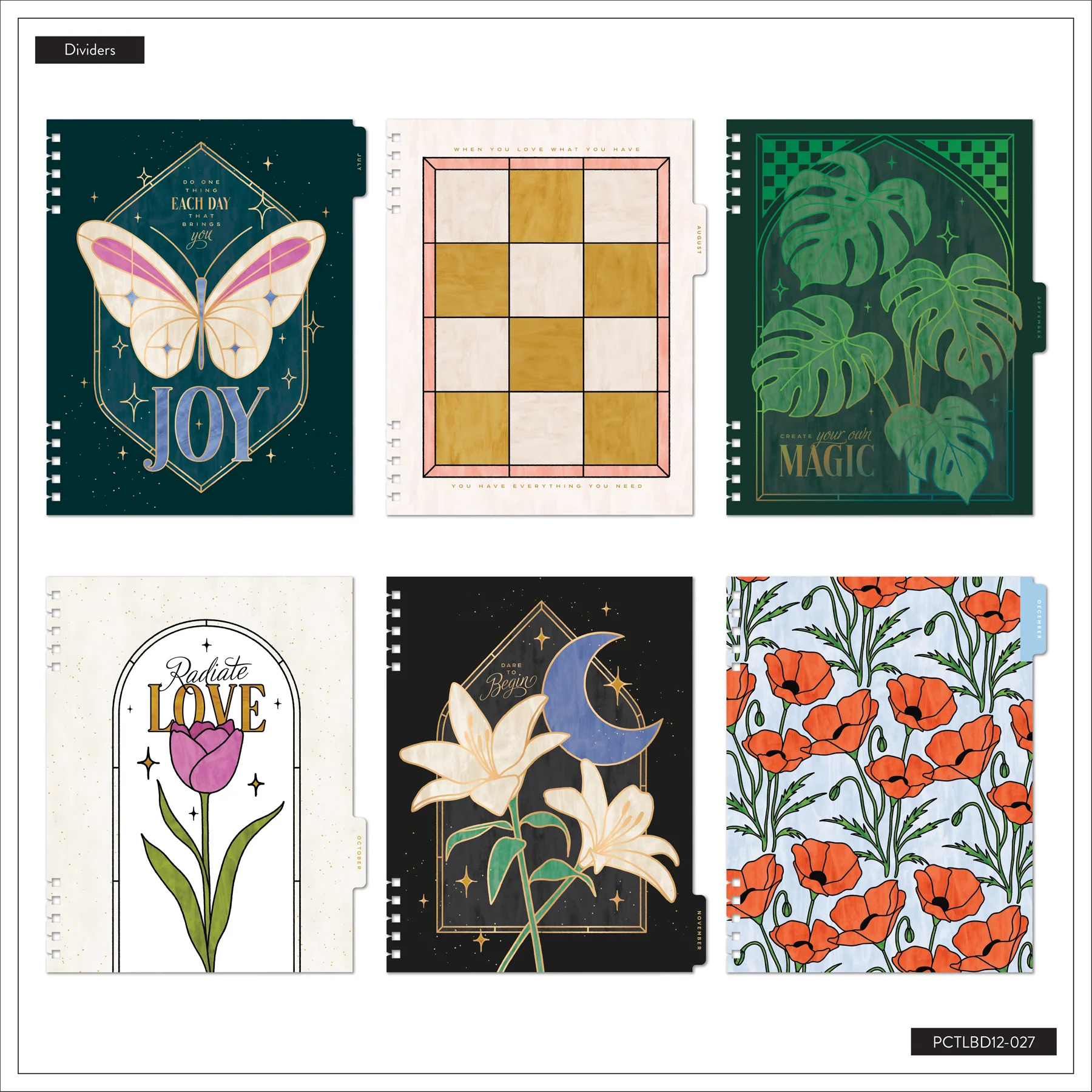 2026–2027 Tinted Mosaic Customizable Spiral Planner - Big Vertical Layout - 12 Months - Image 12
