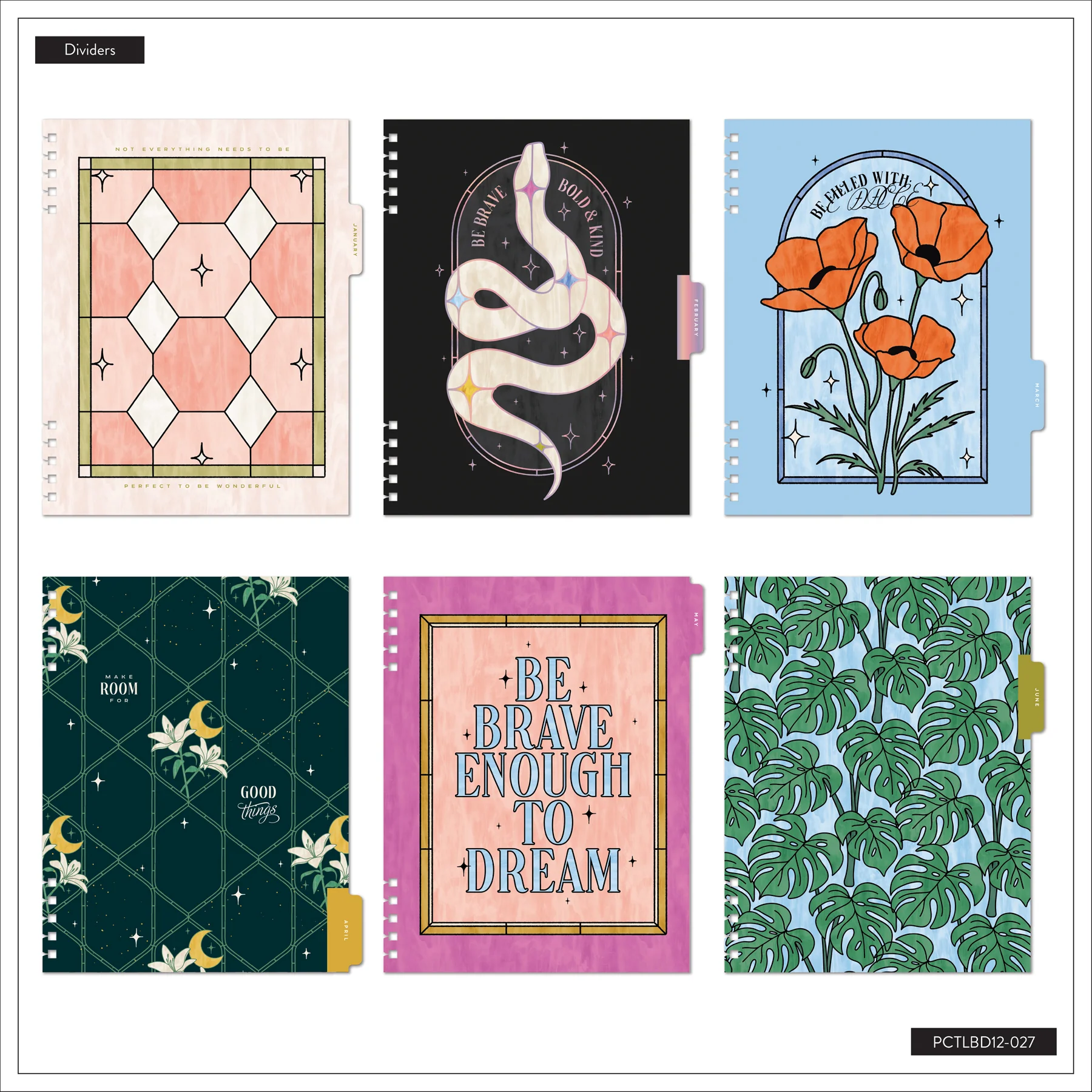 2026–2027 Tinted Mosaic Customizable Spiral Planner - Big Vertical Layout - 12 Months - Image 13