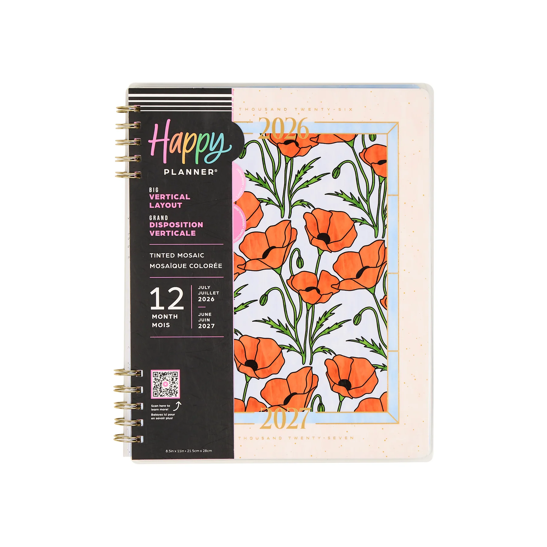 2026–2027 Tinted Mosaic Customizable Spiral Planner - Big Vertical Layout - 12 Months - Image 18