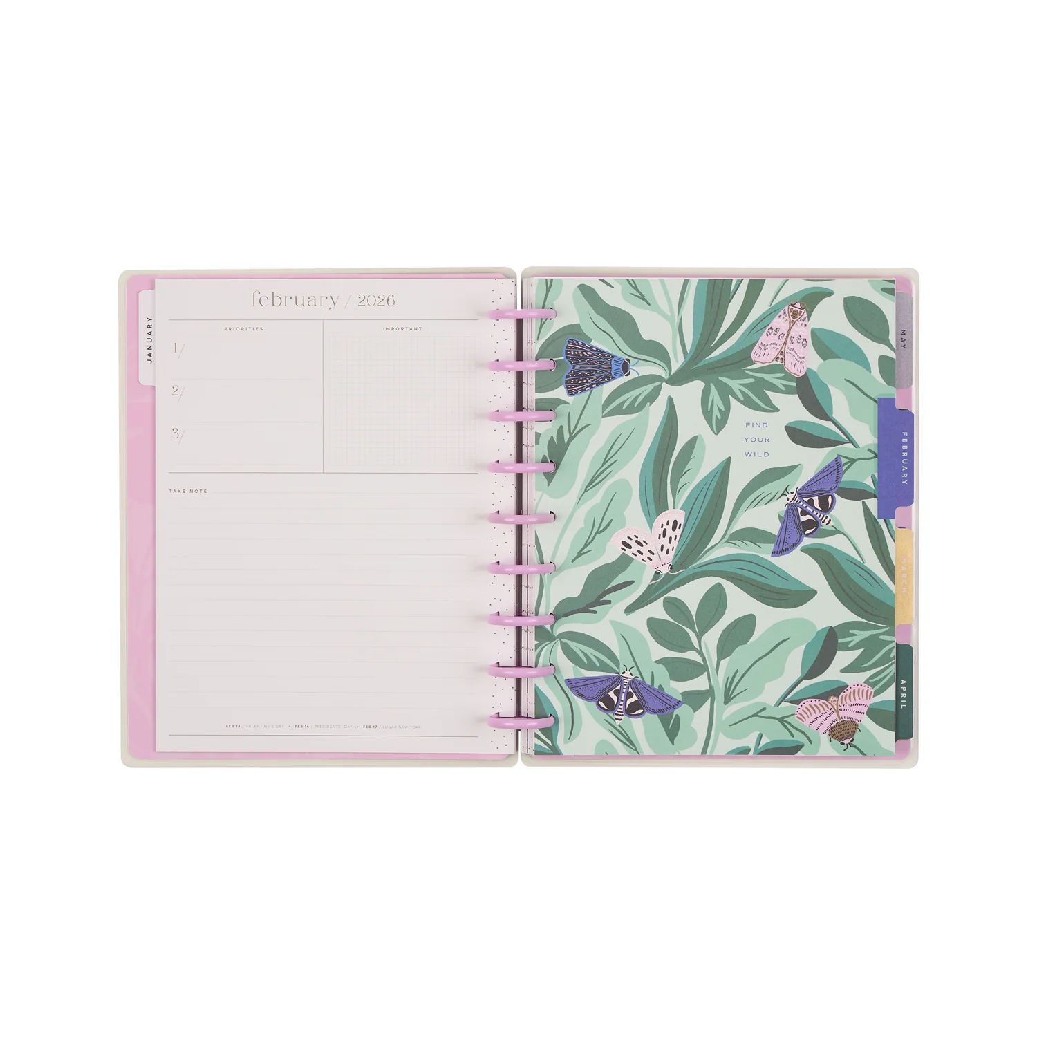 2026 Butterfly Botanics Customizable Planner - Classic Color Block Layout - 12 Months - Image 13