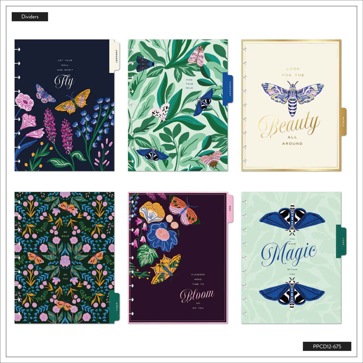 2026 Butterfly Botanics Customizable Planner - Classic Color Block Layout - 12 Months - Image 17