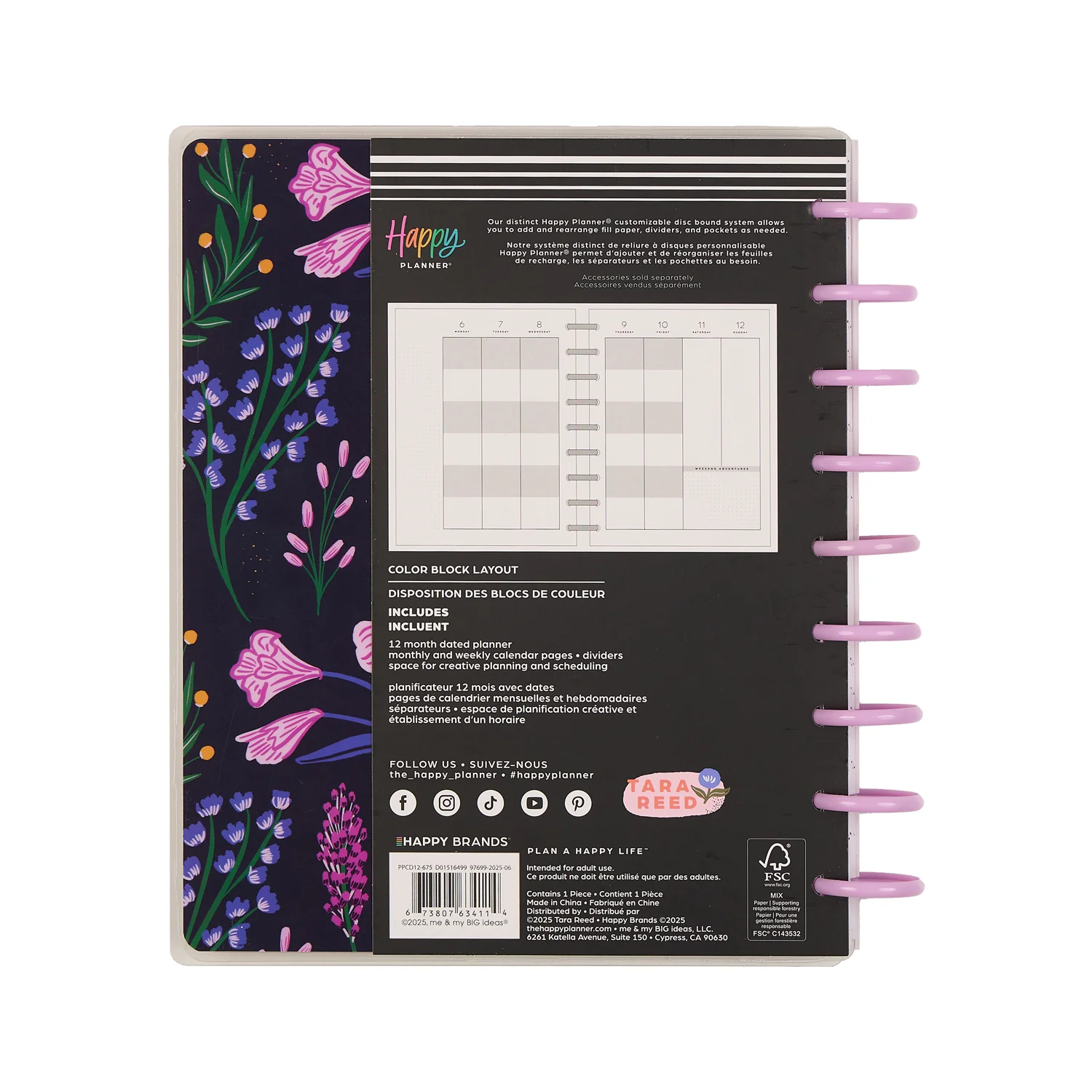 2026 Butterfly Botanics Customizable Planner - Classic Color Block Layout - 12 Months - Image 21