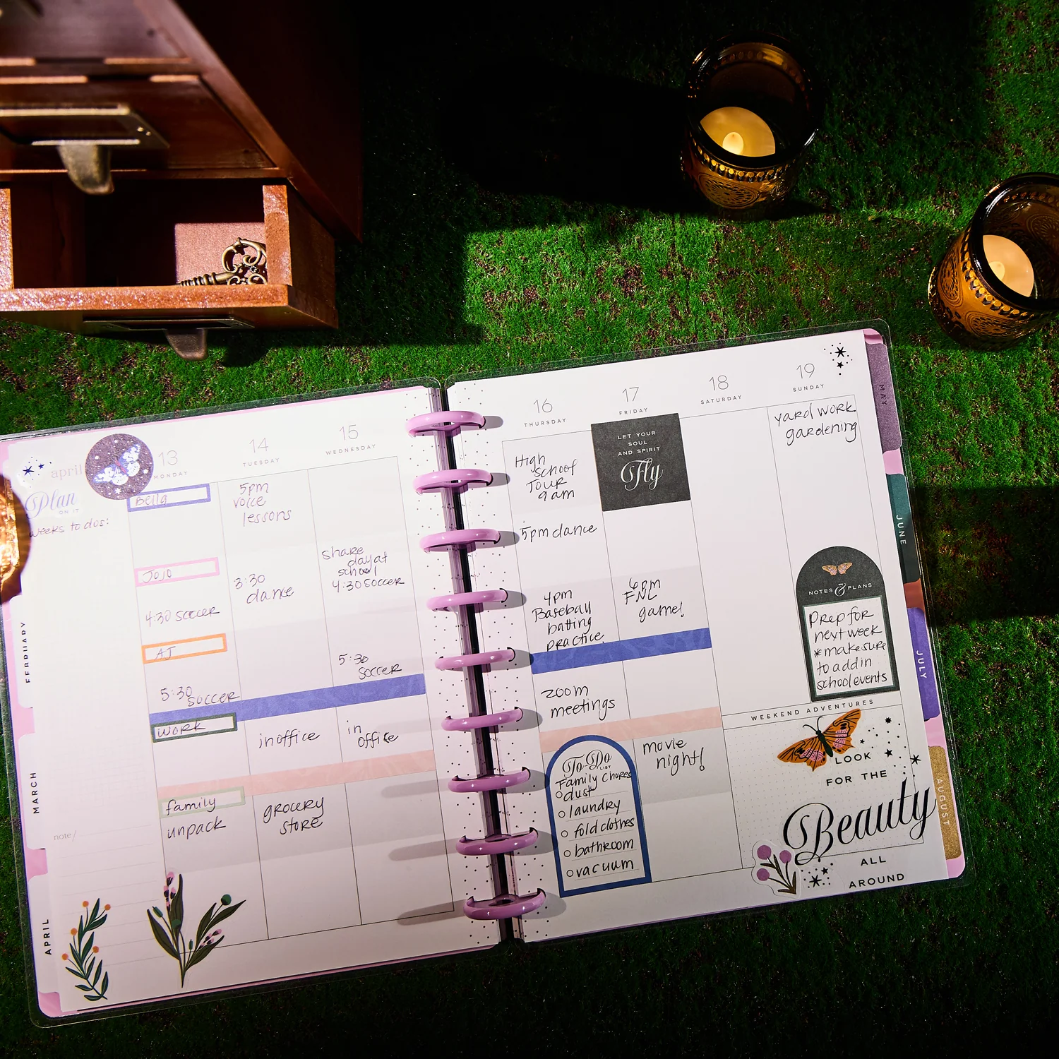 2026 Butterfly Botanics Customizable Planner - Classic Color Block Layout - 12 Months - Image 4