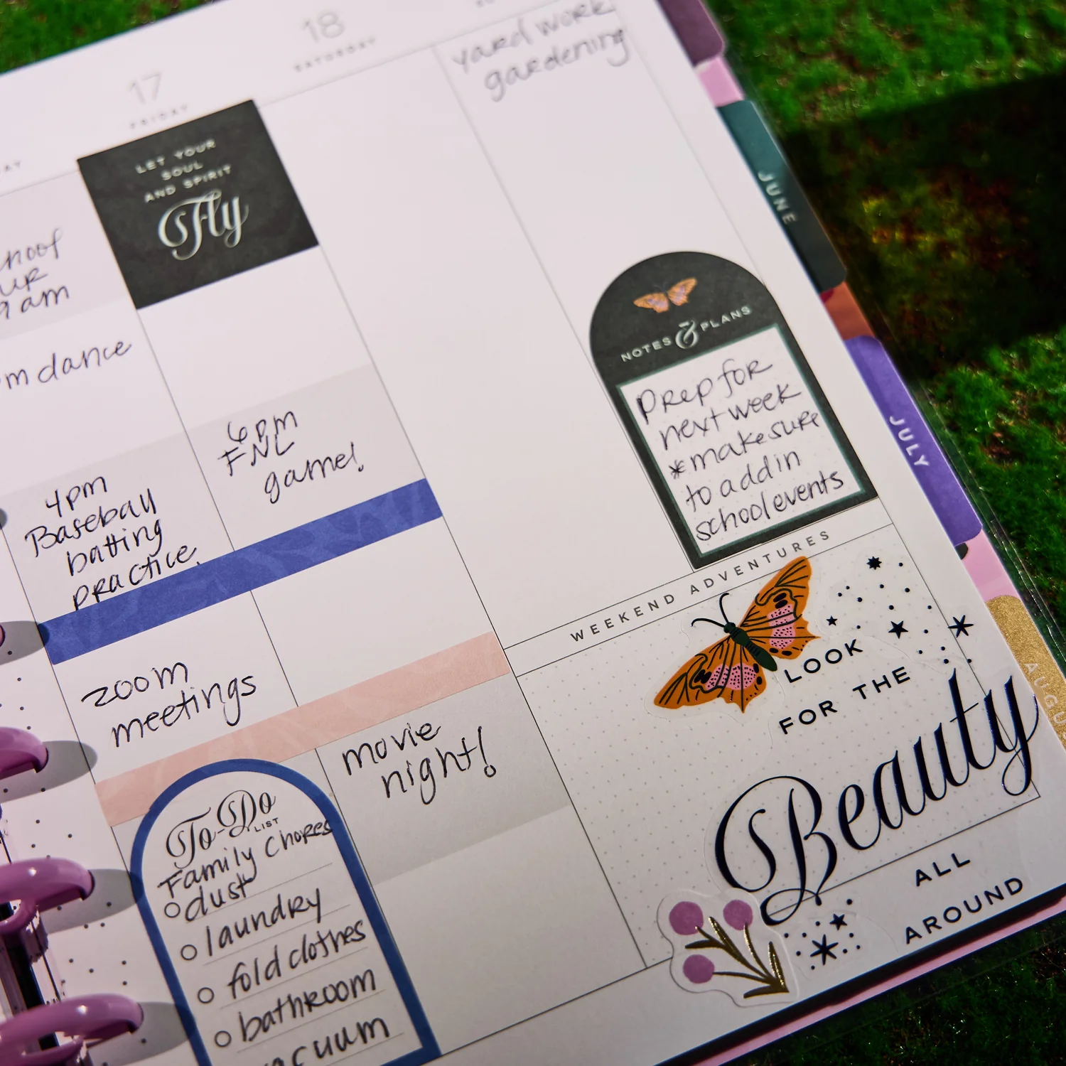 2026 Butterfly Botanics Customizable Planner - Classic Color Block Layout - 12 Months - Image 6