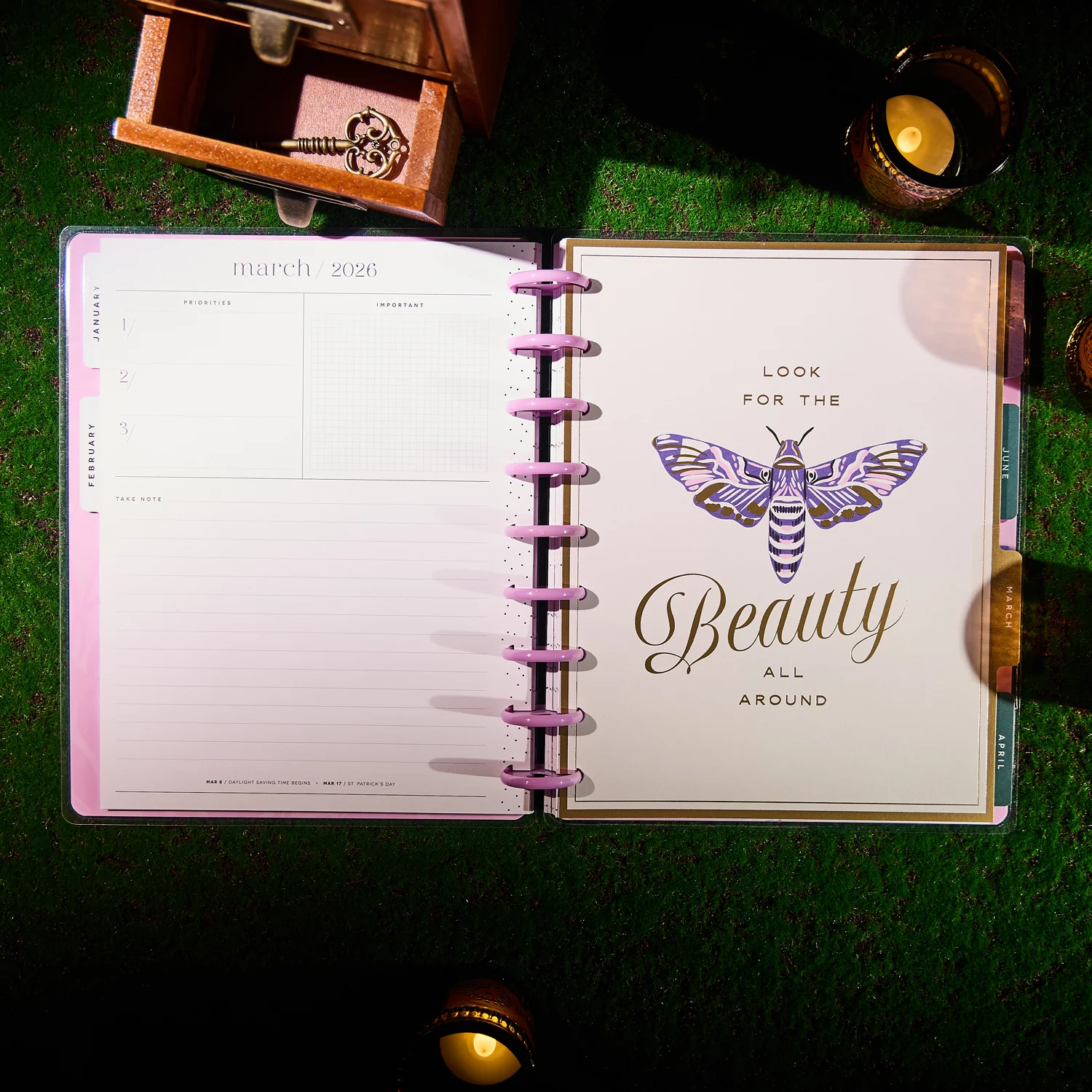 2026 Butterfly Botanics Customizable Planner - Classic Color Block Layout - 12 Months - Image 9