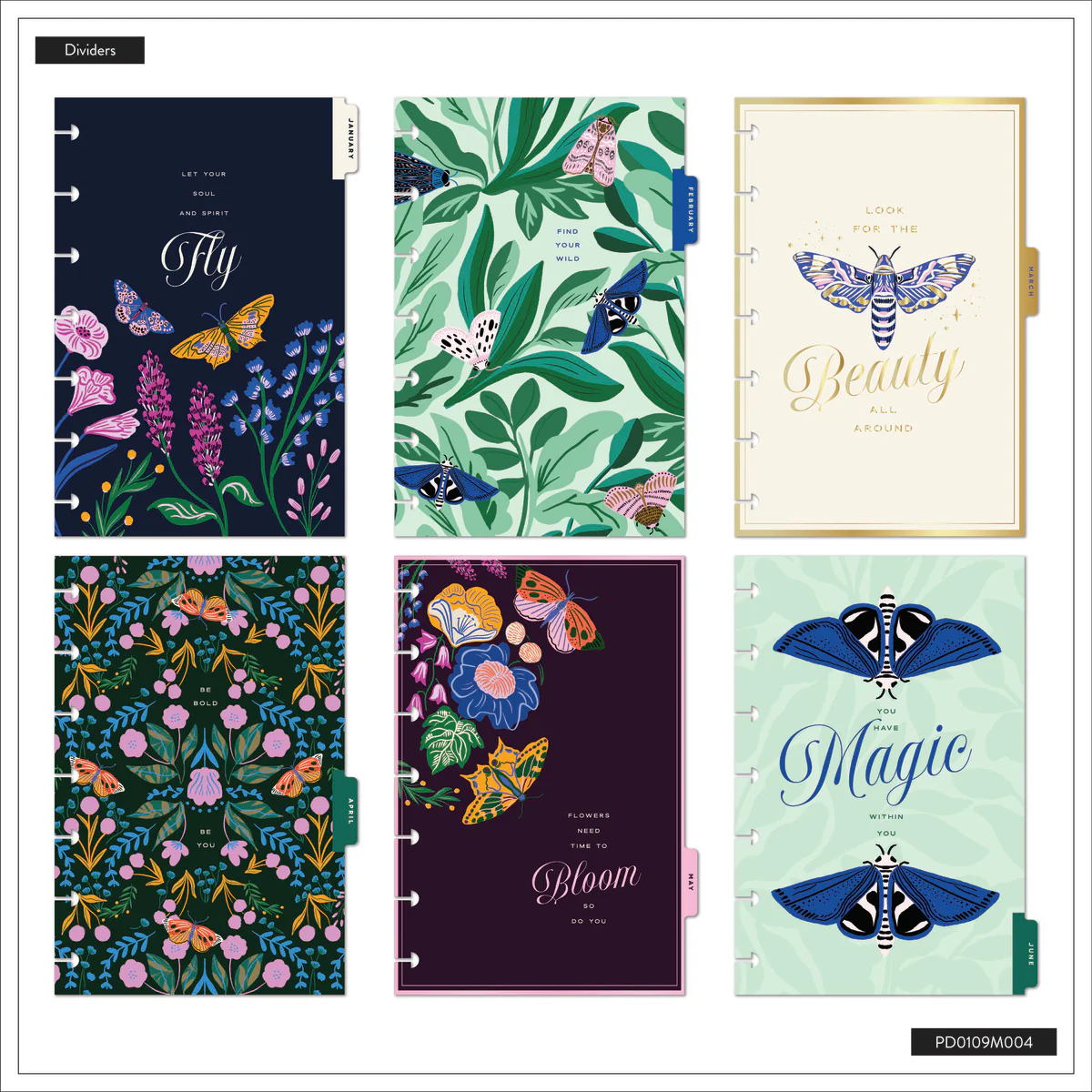 2026 Butterfly Botanics Customizable Planner - Mini Color Block Layout - 12 Months - Image 14