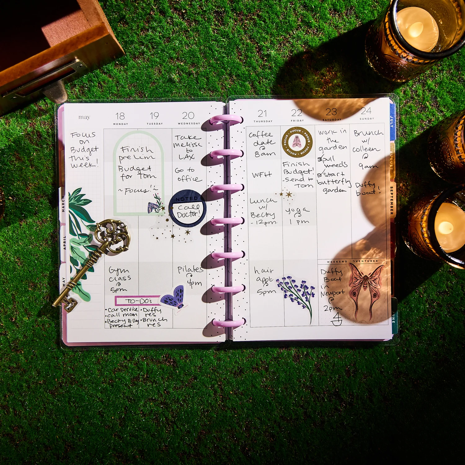 2026 Butterfly Botanics Customizable Planner - Mini Color Block Layout - 12 Months - Image 4