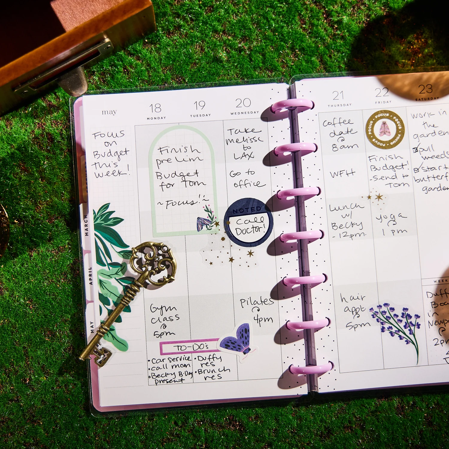 2026 Butterfly Botanics Customizable Planner - Mini Color Block Layout - 12 Months - Image 5