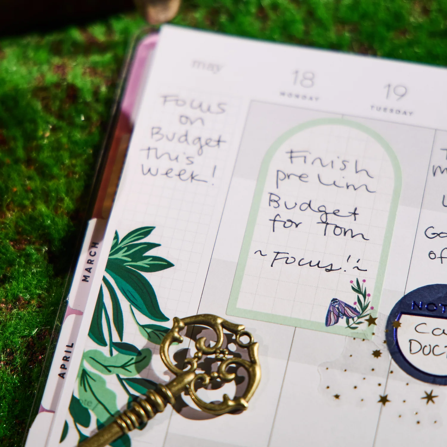2026 Butterfly Botanics Customizable Planner - Mini Color Block Layout - 12 Months - Image 6