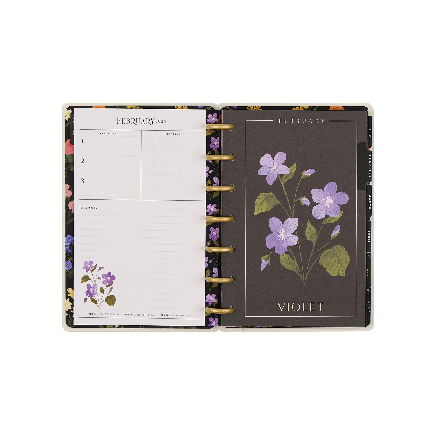 2026 Dark Garden Customizable Planner - Mini Dashboard Layout - 12 Months - Image 12