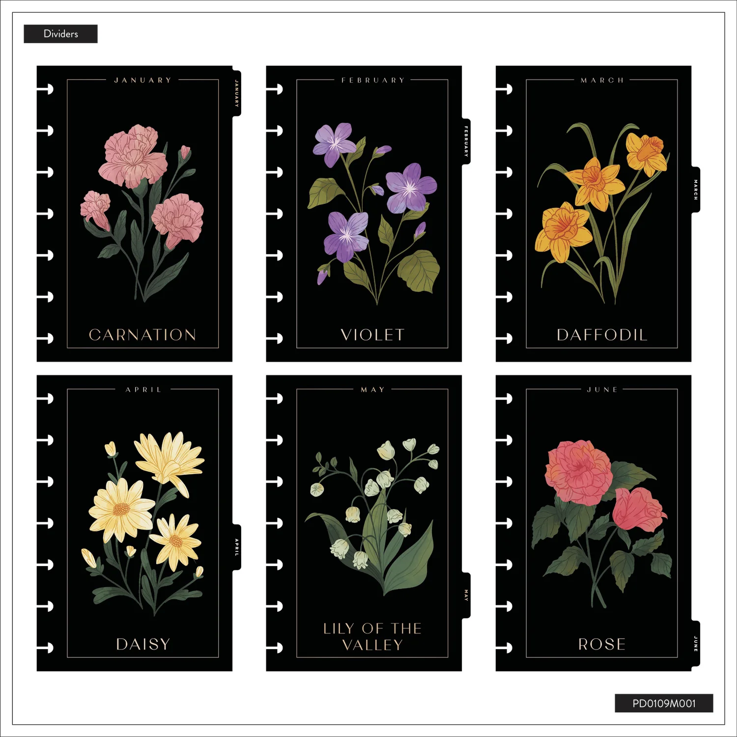 2026 Dark Garden Customizable Planner - Mini Dashboard Layout - 12 Months - Image 15