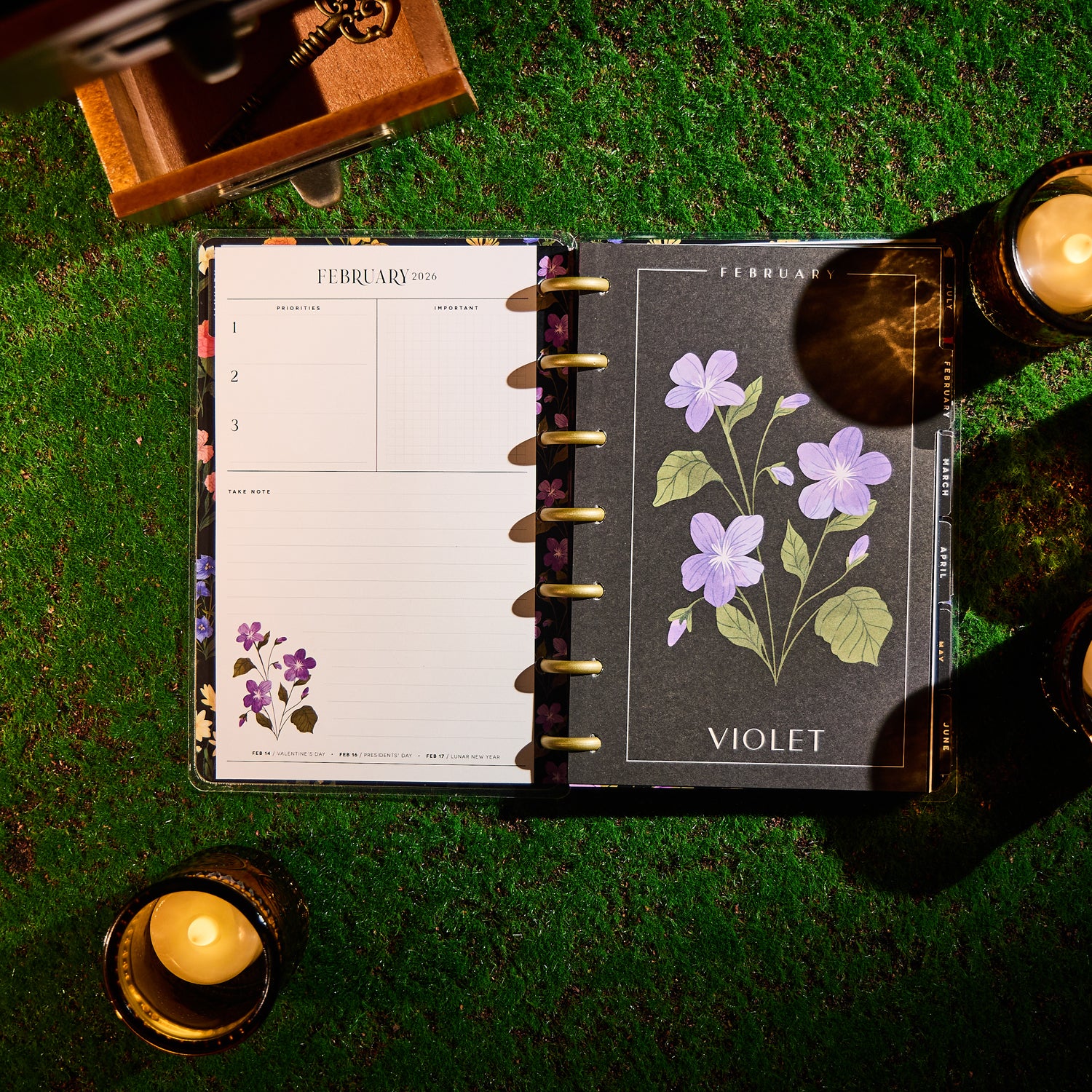 2026 Dark Garden Customizable Planner - Mini Dashboard Layout - 12 Months - Image 7