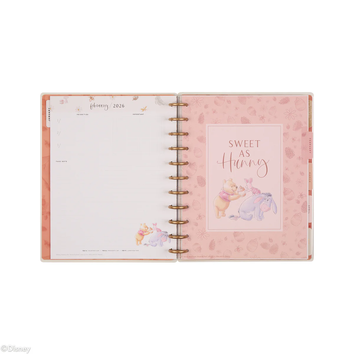 2026 Disney Winnie the Pooh Seasonal Customizable Planner - Big Vertical Layout - 12 Months - Image 13