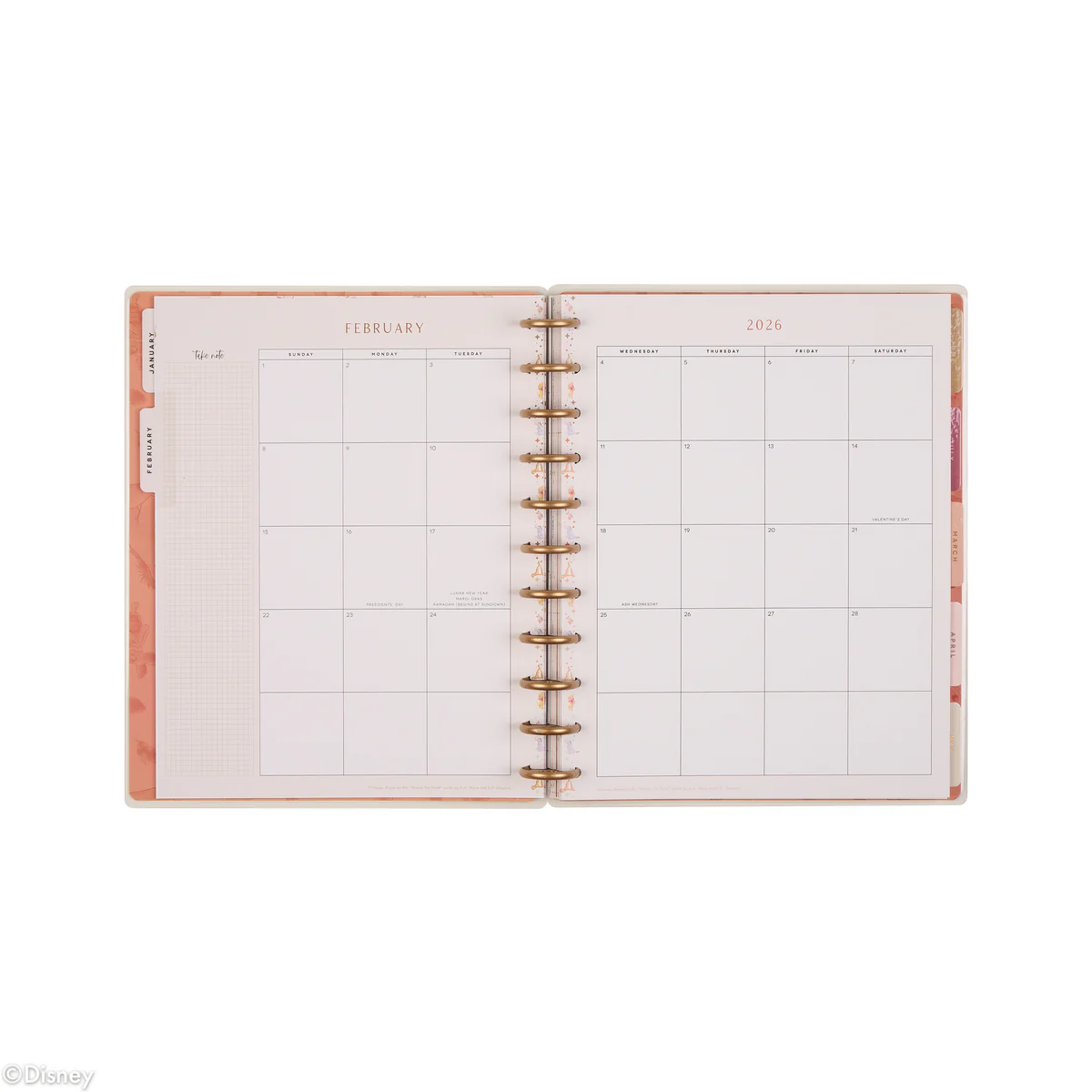 2026 Disney Winnie the Pooh Seasonal Customizable Planner - Big Vertical Layout - 12 Months - Image 14