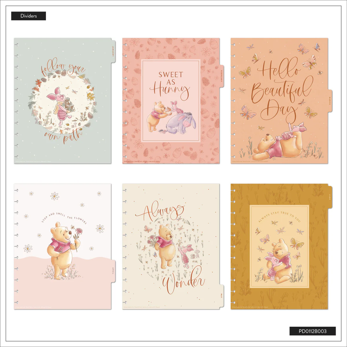 2026 Disney Winnie the Pooh Seasonal Customizable Planner - Big Vertical Layout - 12 Months - Image 16