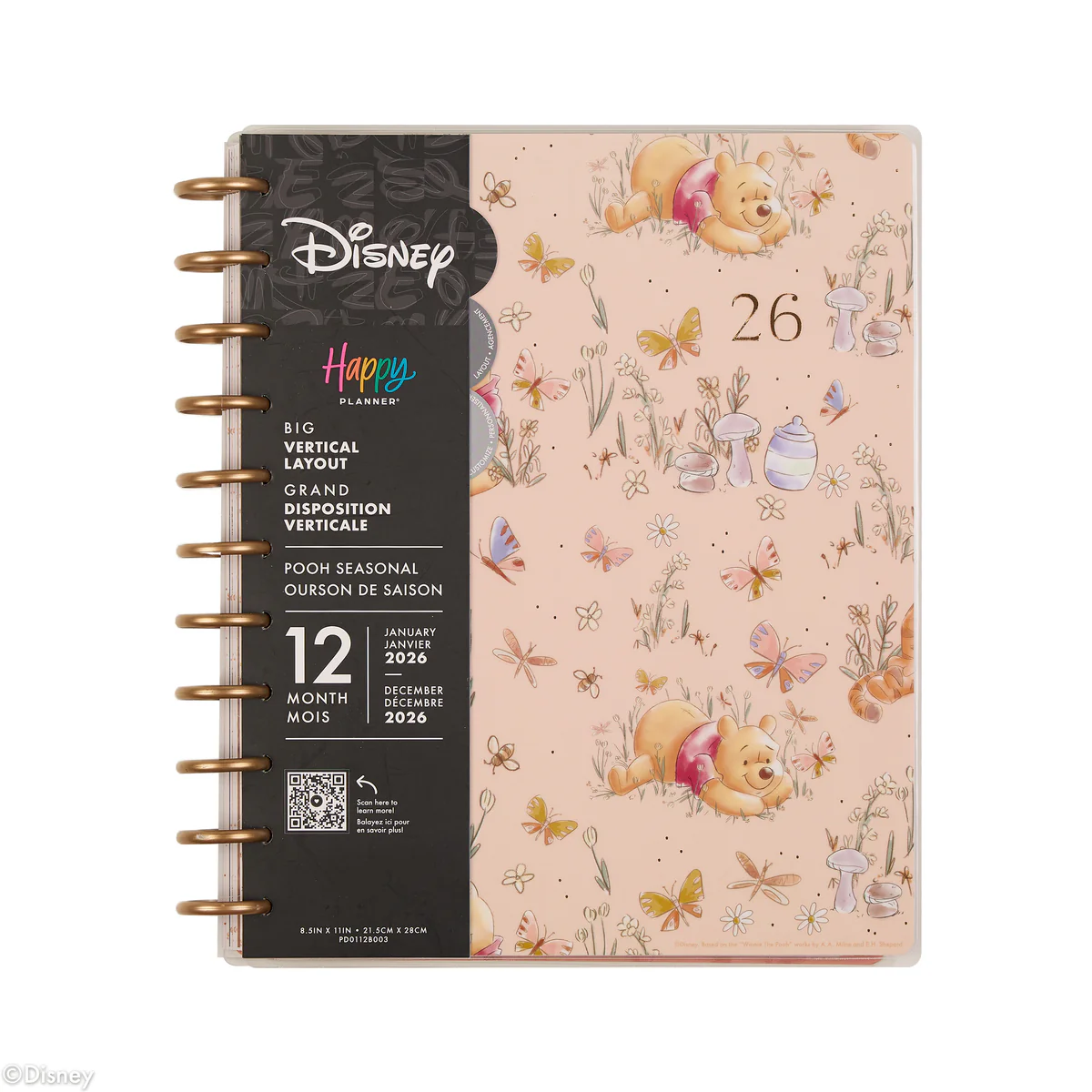 2026 Disney Winnie the Pooh Seasonal Customizable Planner - Big Vertical Layout - 12 Months - Image 19
