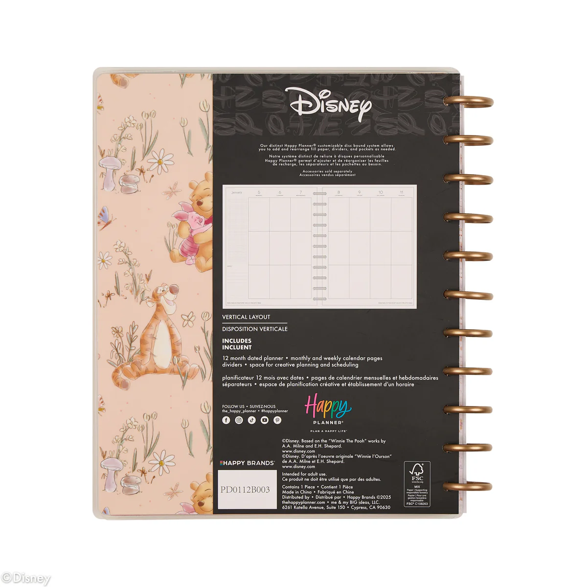 2026 Disney Winnie the Pooh Seasonal Customizable Planner - Big Vertical Layout - 12 Months - Image 21