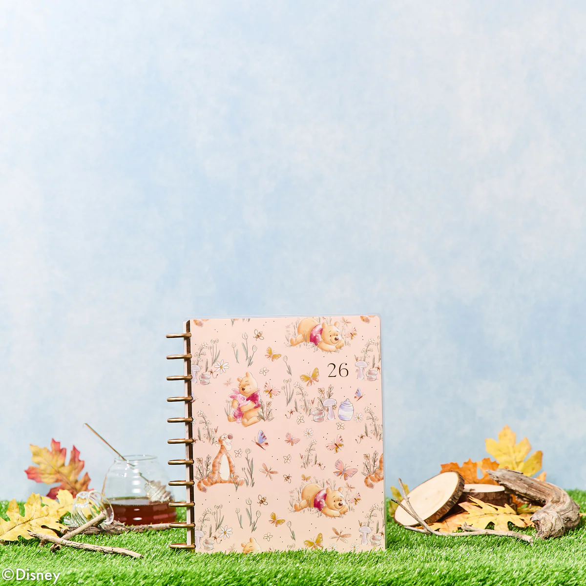 2026 Disney Winnie the Pooh Seasonal Customizable Planner - Big Vertical Layout - 12 Months - Image 3