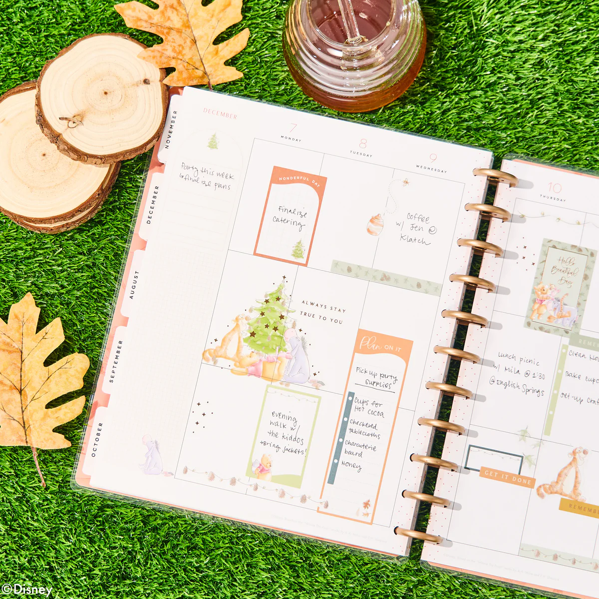 2026 Disney Winnie the Pooh Seasonal Customizable Planner - Big Vertical Layout - 12 Months - Image 5