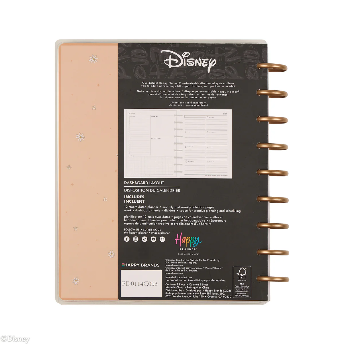 2026 Disney Winnie the Pooh Seasonal Customizable Planner - Classic Dashboard Layout - 12 Months - Image 20