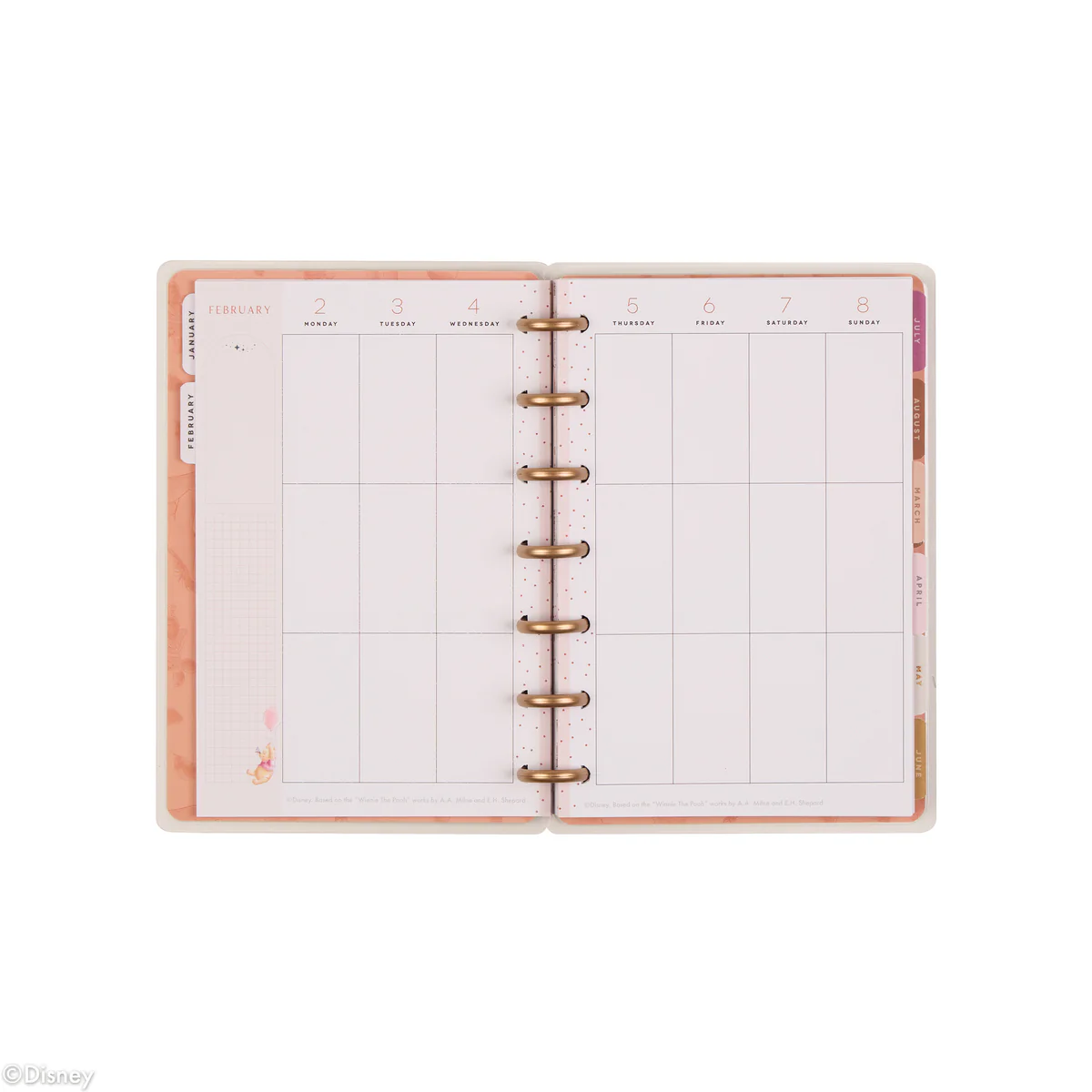 2026 Disney Winnie the Pooh Seasonal Customizable Planner - Mini Vertical Layout - 12 Month - Image 16