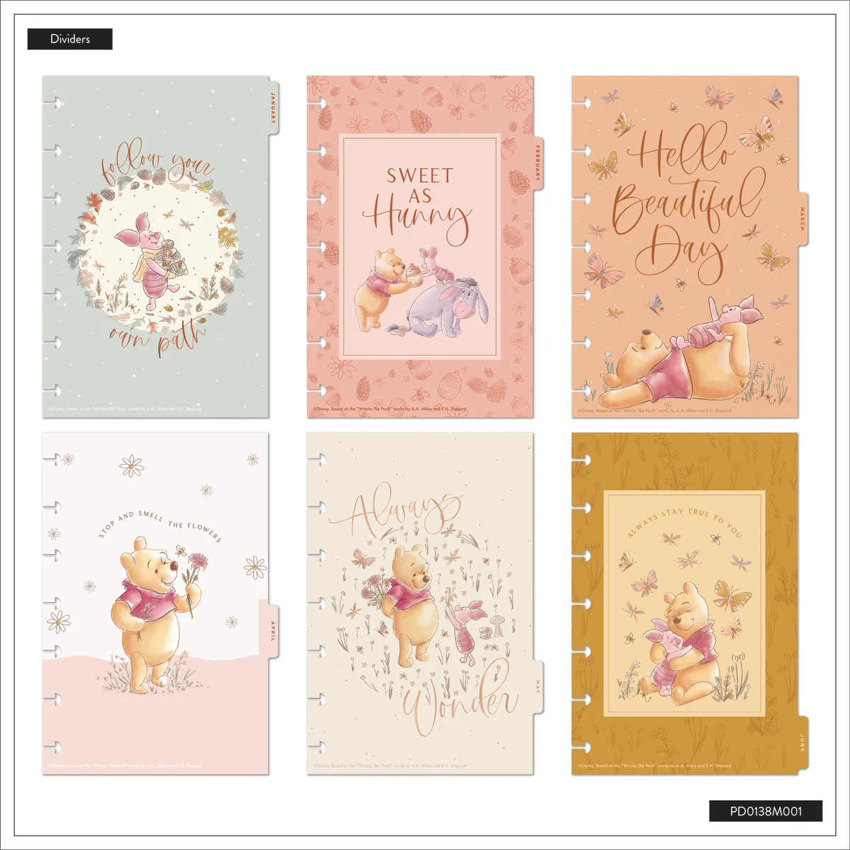 2026 Disney Winnie the Pooh Seasonal Customizable Planner - Mini Vertical Layout - 12 Month - Image 17