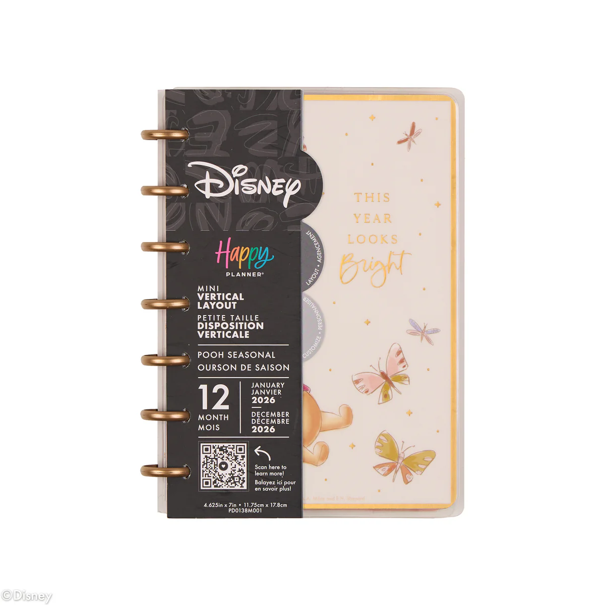 2026 Disney Winnie the Pooh Seasonal Customizable Planner - Mini Vertical Layout - 12 Month - Image 20