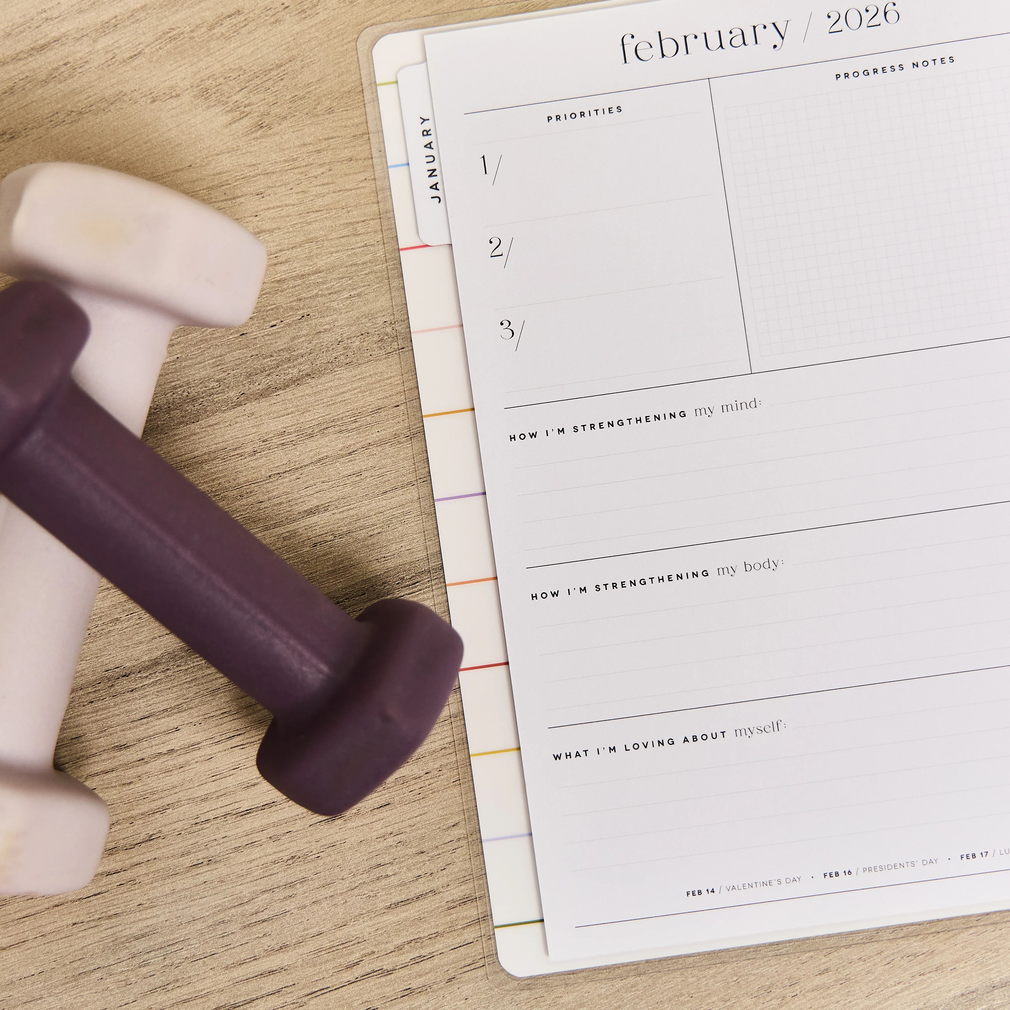 2026 Fitness Icons Customizable Fitness Planner - Classic Fitness Layout - 12 Months - Image 10