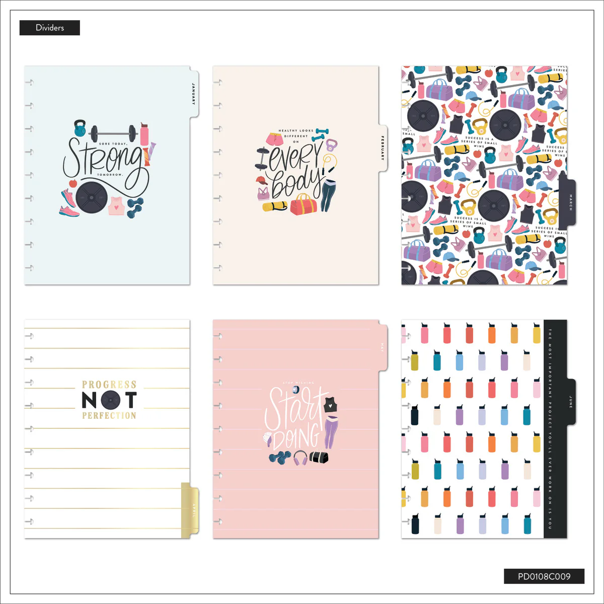 2026 Fitness Icons Customizable Fitness Planner - Classic Fitness Layout - 12 Months - Image 16