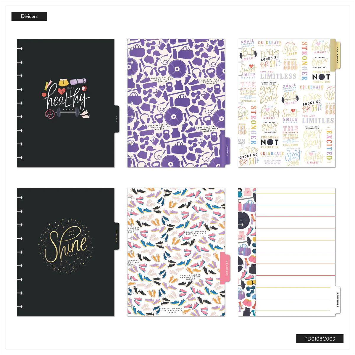 2026 Fitness Icons Customizable Fitness Planner - Classic Fitness Layout - 12 Months - Image 17