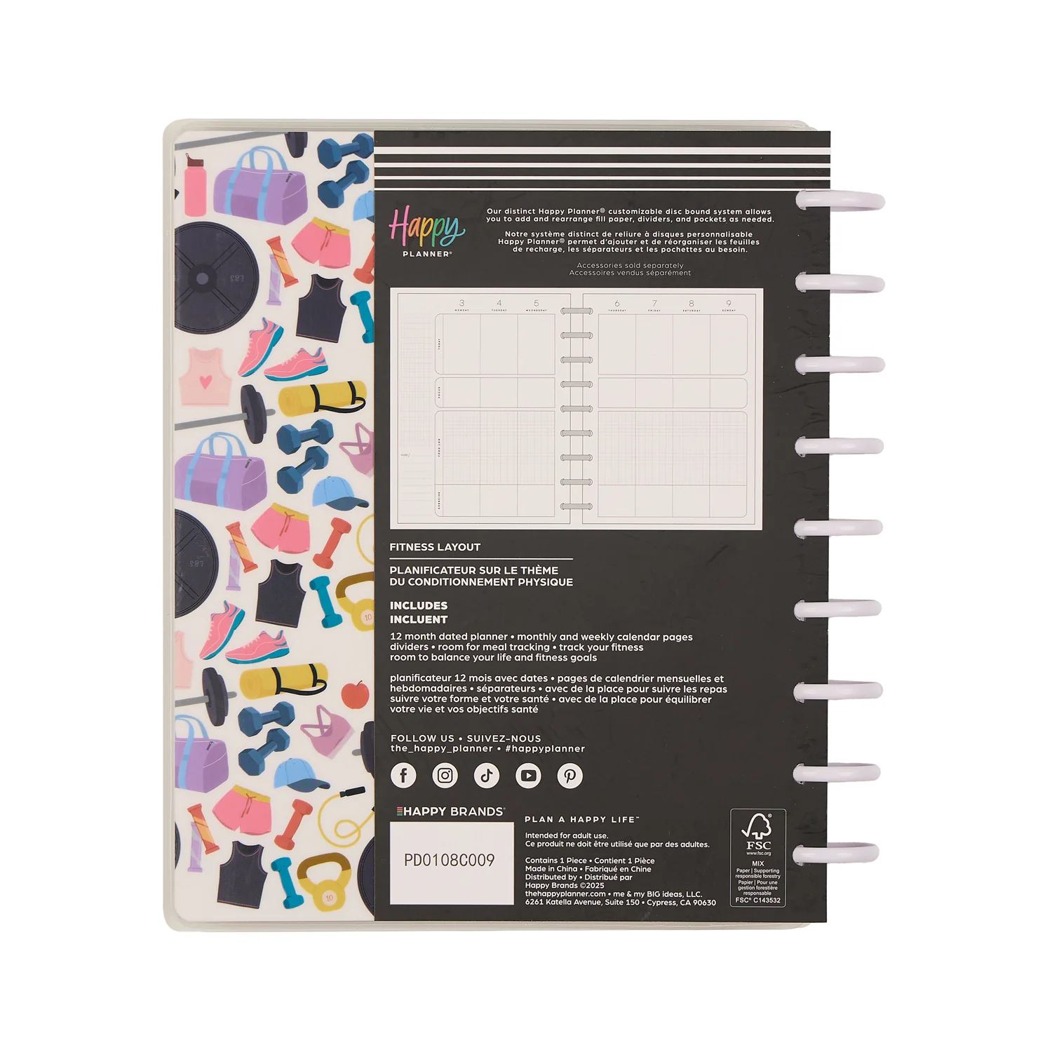 2026 Fitness Icons Customizable Fitness Planner - Classic Fitness Layout - 12 Months - Image 21