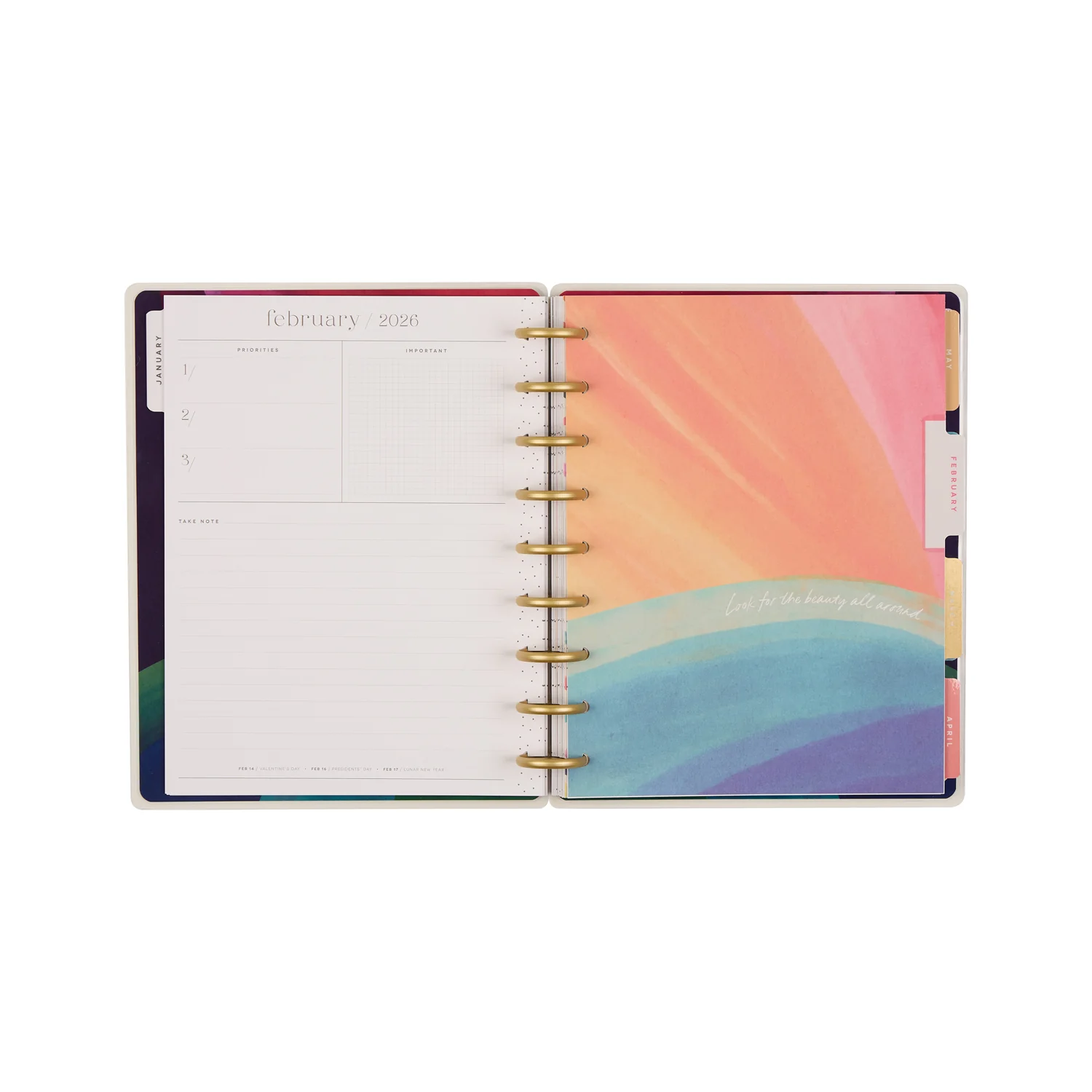2026 Floral Energy Customizable Planner - Classic Color Block Layout - 12 Months - Image 13