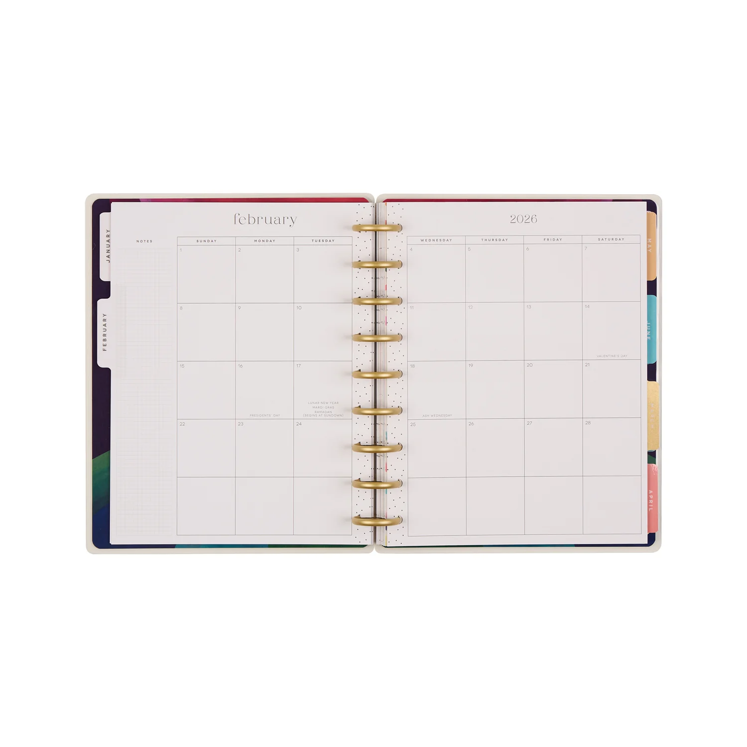 2026 Floral Energy Customizable Planner - Classic Color Block Layout - 12 Months - Image 14