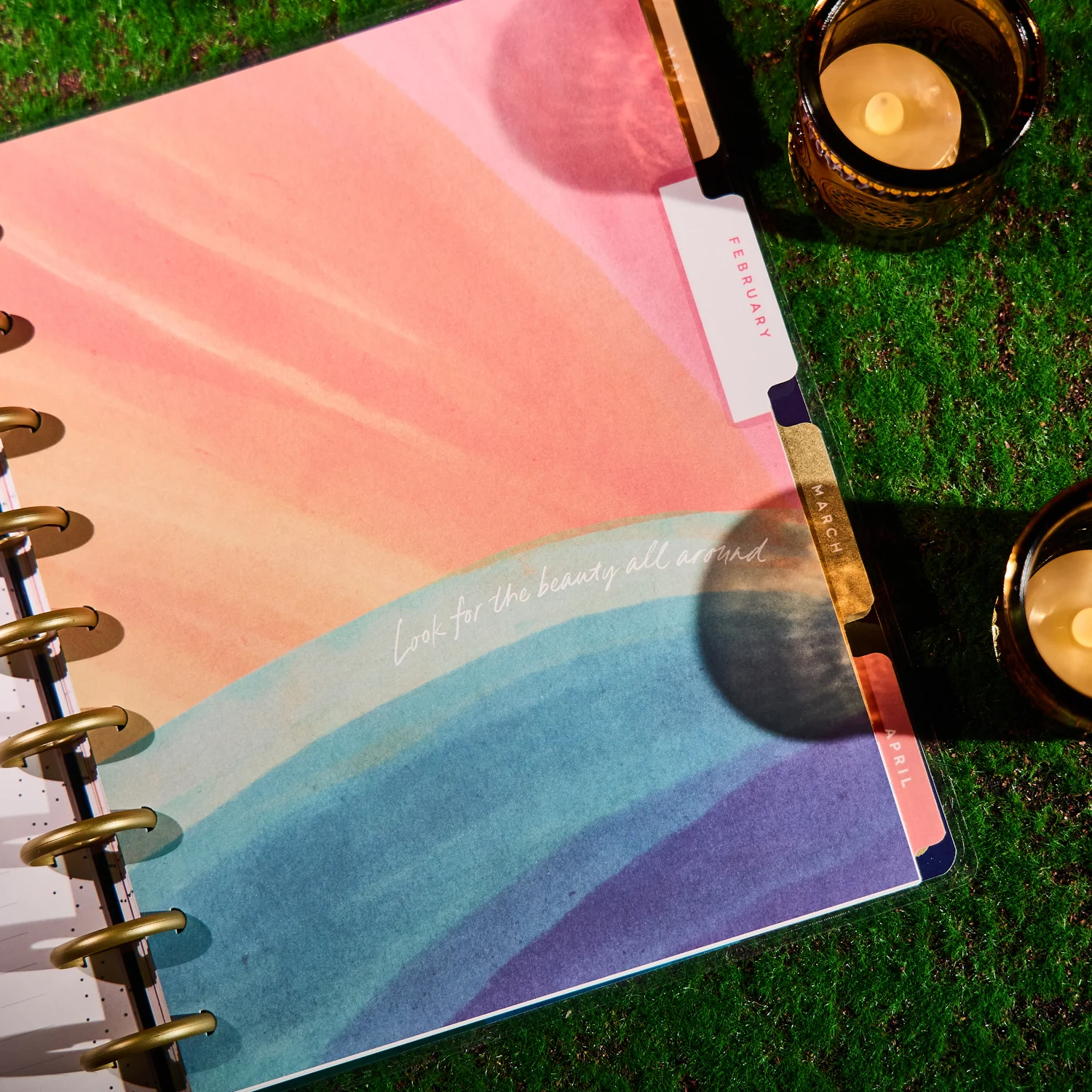 2026 Floral Energy Customizable Planner - Classic Color Block Layout - 12 Months - Image 2