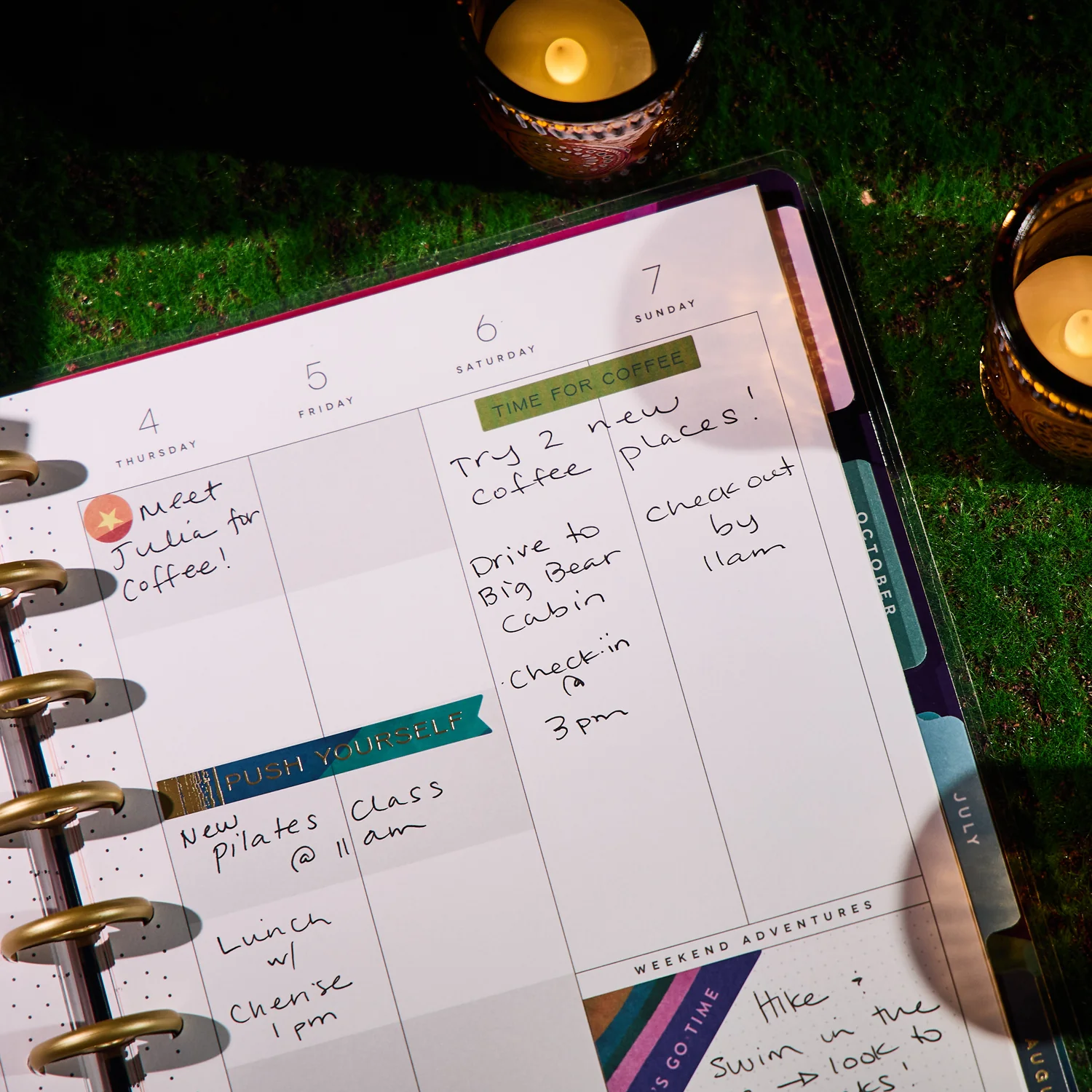 2026 Floral Energy Customizable Planner - Classic Color Block Layout - 12 Months - Image 6