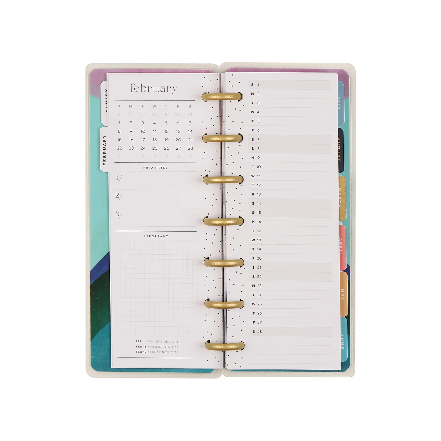 2026 Floral Energy Customizable Planner - Skinny Mini Horizontal Layout - 12 Months - Image 10