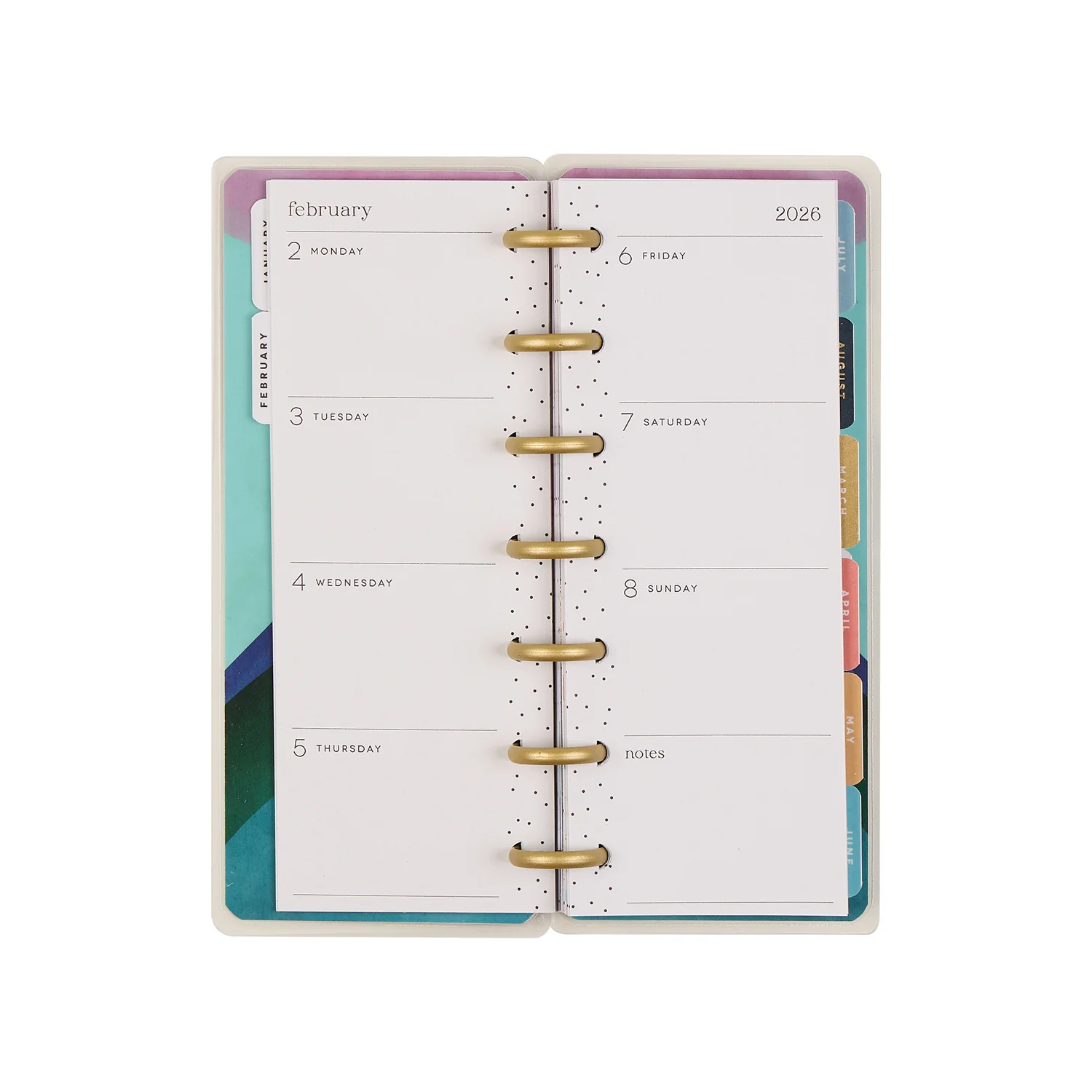 2026 Floral Energy Customizable Planner - Skinny Mini Horizontal Layout - 12 Months - Image 11