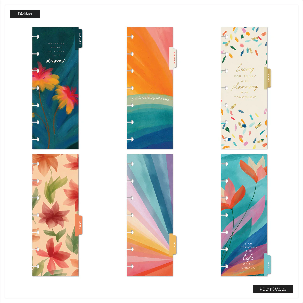 2026 Floral Energy Customizable Planner - Skinny Mini Horizontal Layout - 12 Months - Image 12