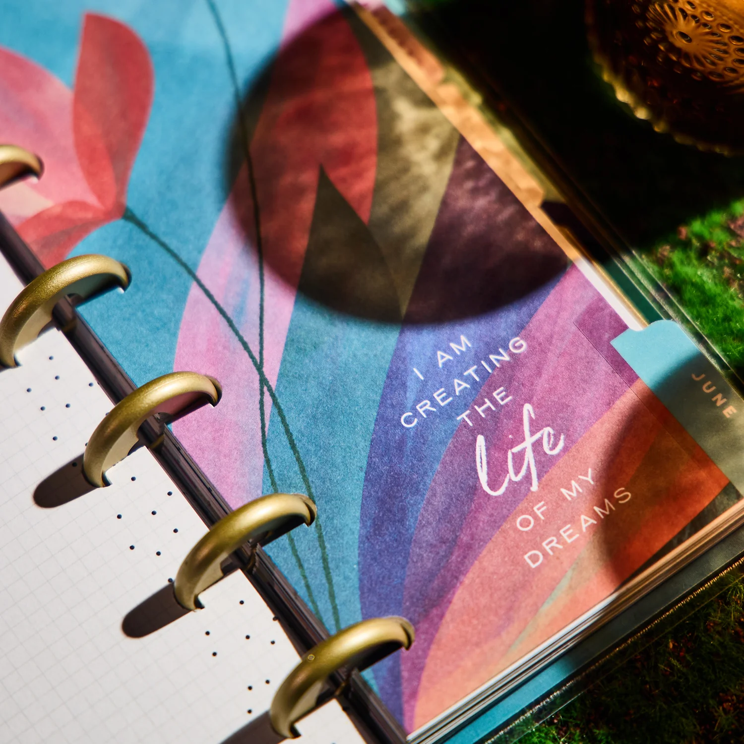 2026 Floral Energy Customizable Planner - Skinny Mini Horizontal Layout - 12 Months - Image 2