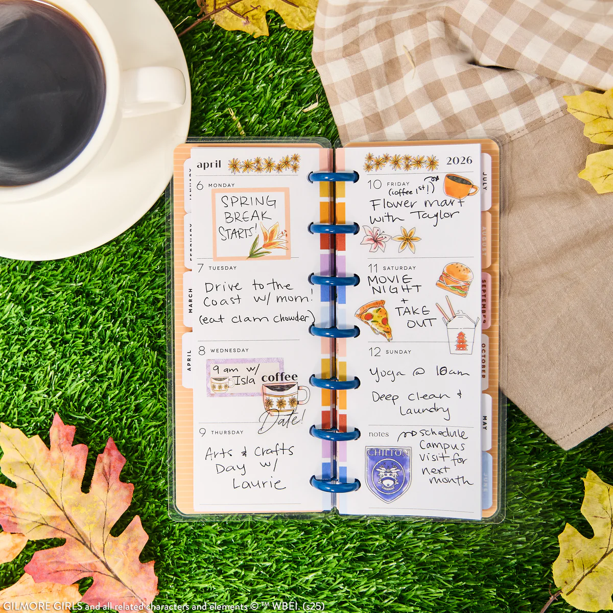 2026 Gilmore Girls Customizable Planner - Skinny Mini Horizontal Layout - 12 Months - Image 4