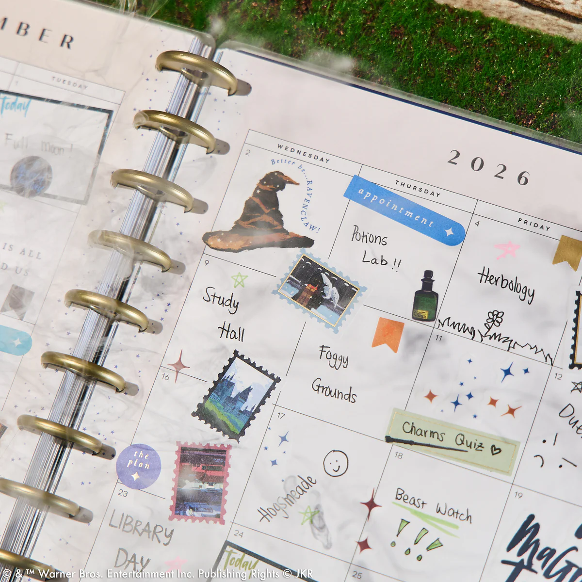 2026 Harry Potter Enchanted Grounds Customizable Planner - Big Color Block Layout - 12 Months - Image 12